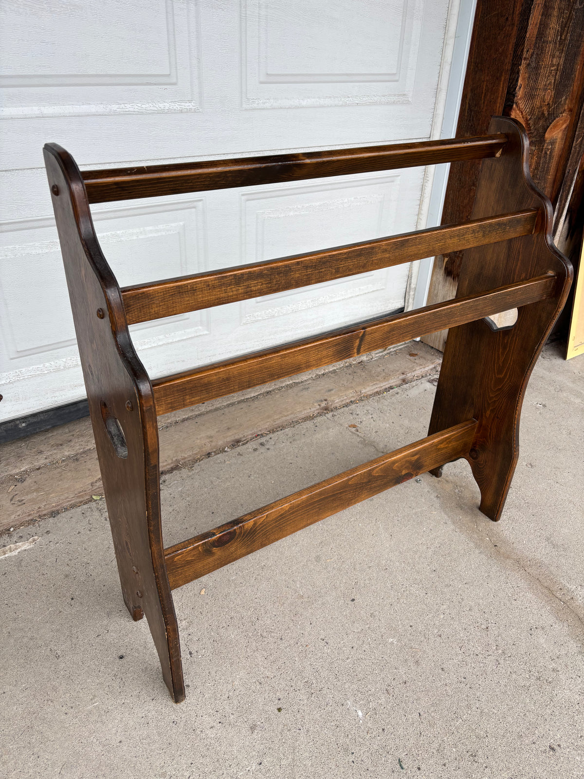 Vintage Wooden Blanket Rack