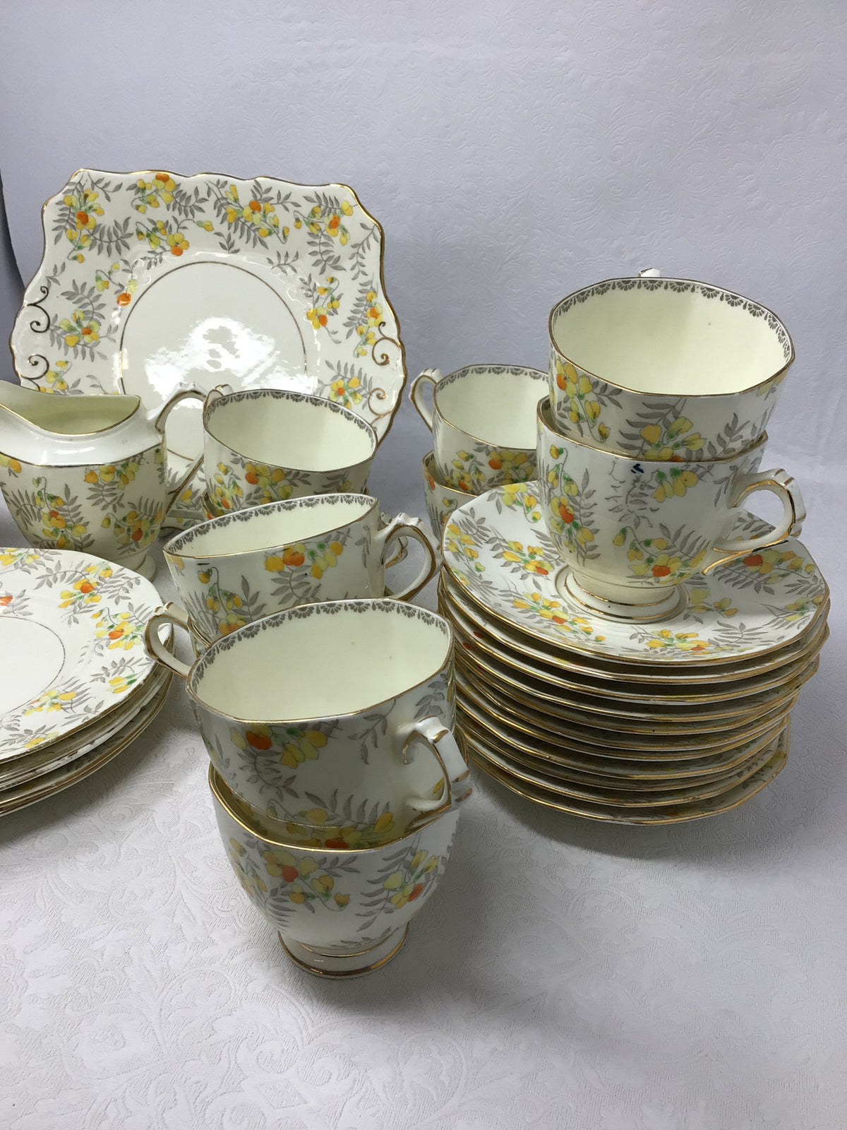 Tuscan China “Plant” High Tea Set