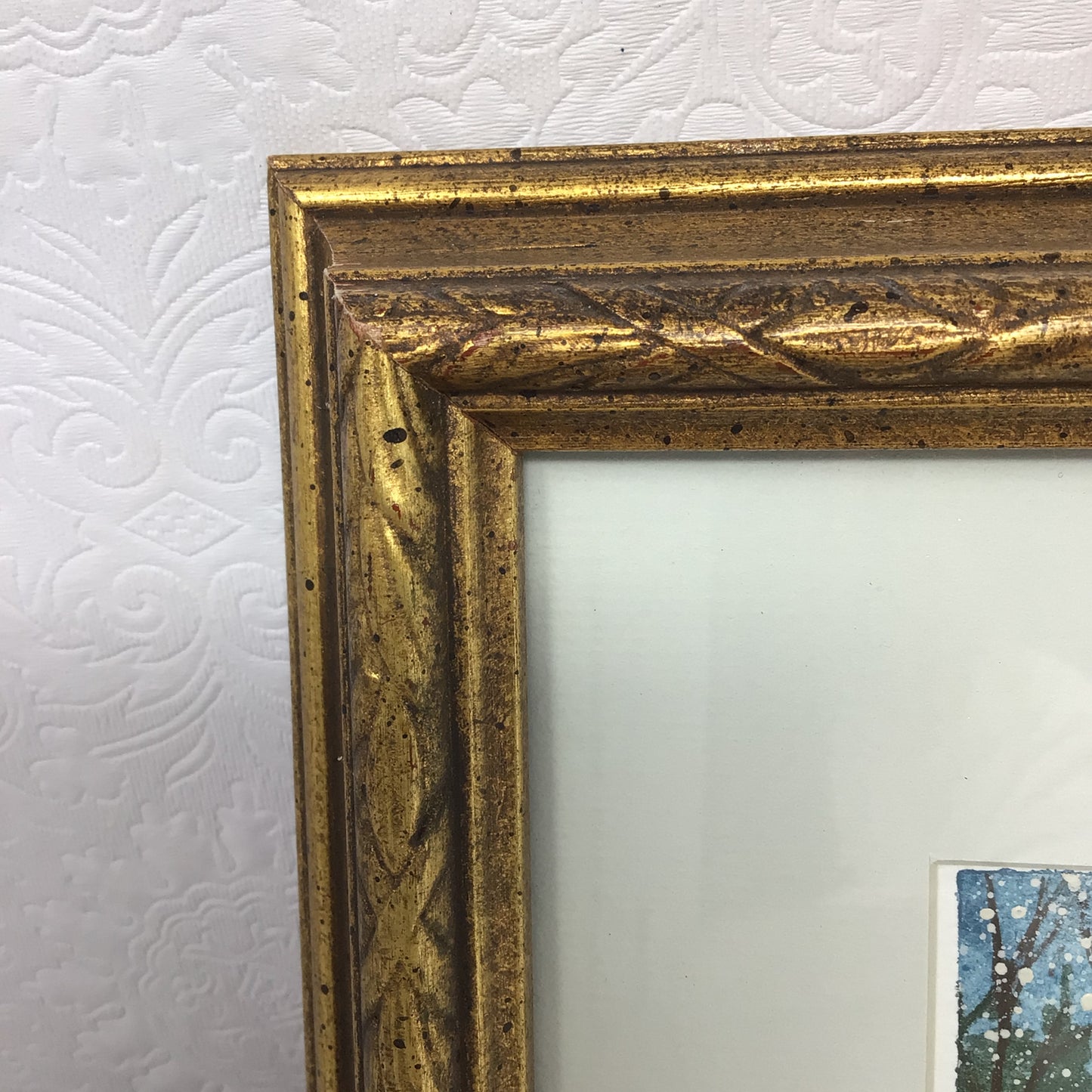Framed and Matted Winter Scene