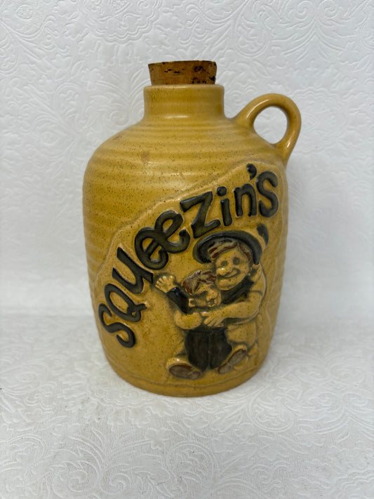 “Squeezin’s” Ceramic Cork Top Jug