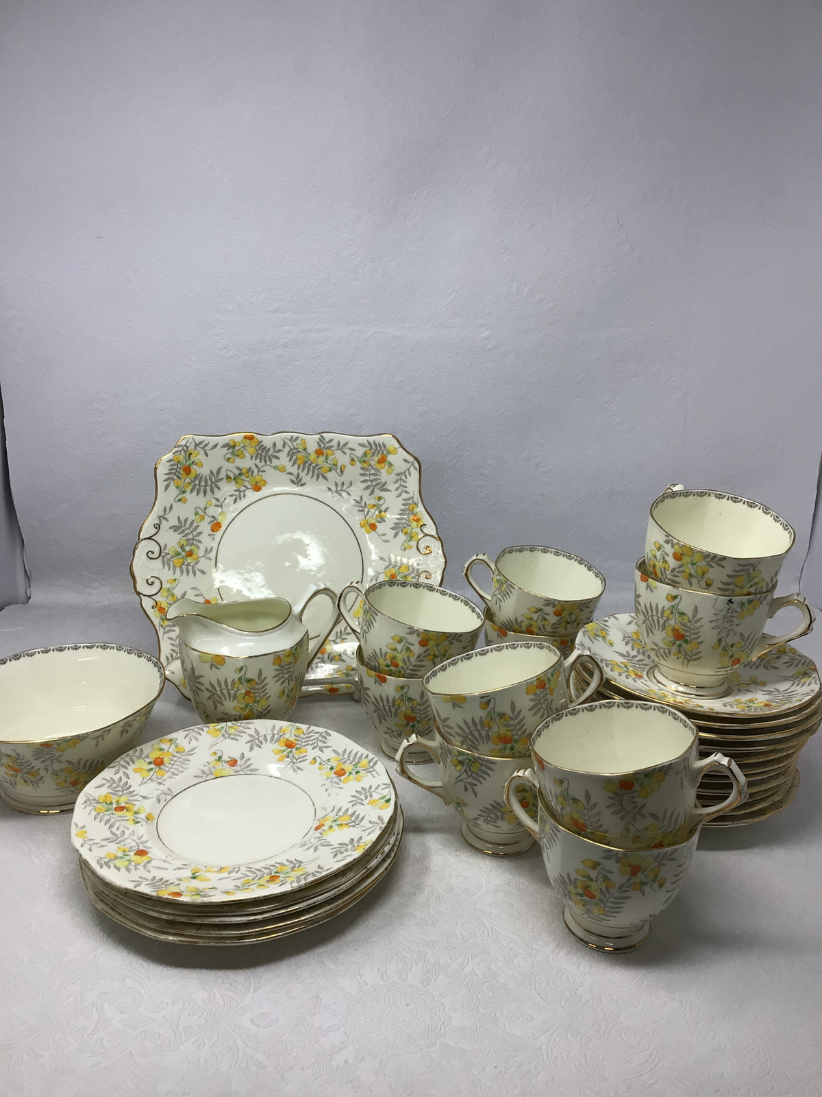 Tuscan China “Plant” High Tea Set