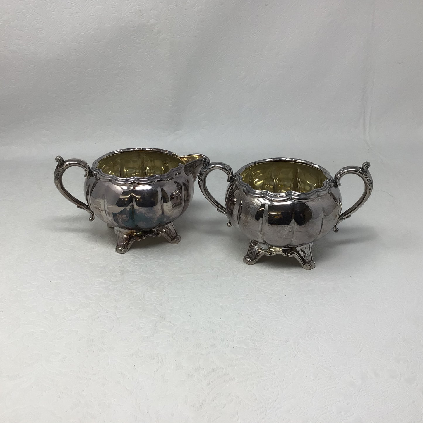 Vintage Young’s Jewellers Silver Plated Cream and Sugar Set