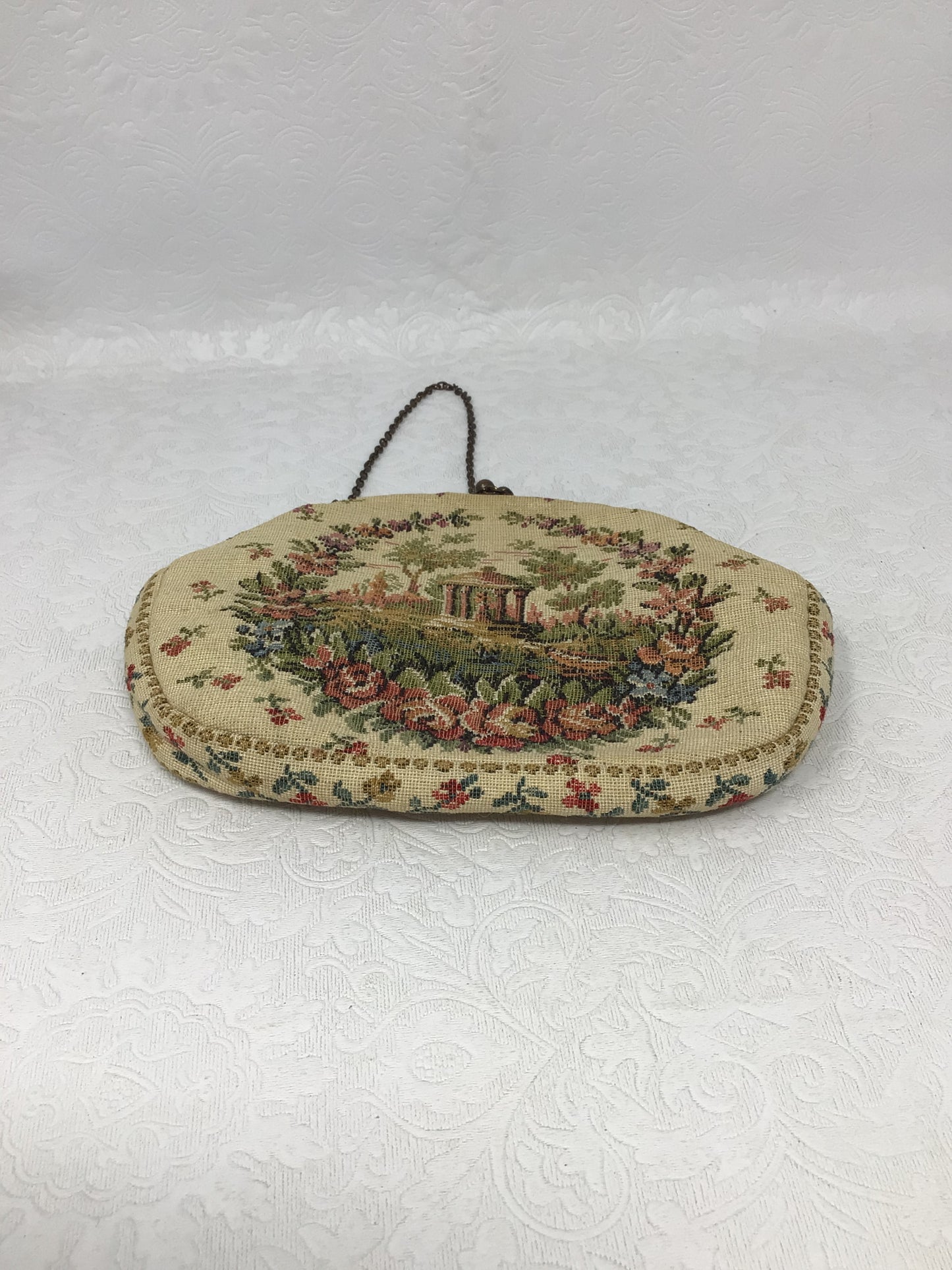Vintage French Tapestry Evening Bag