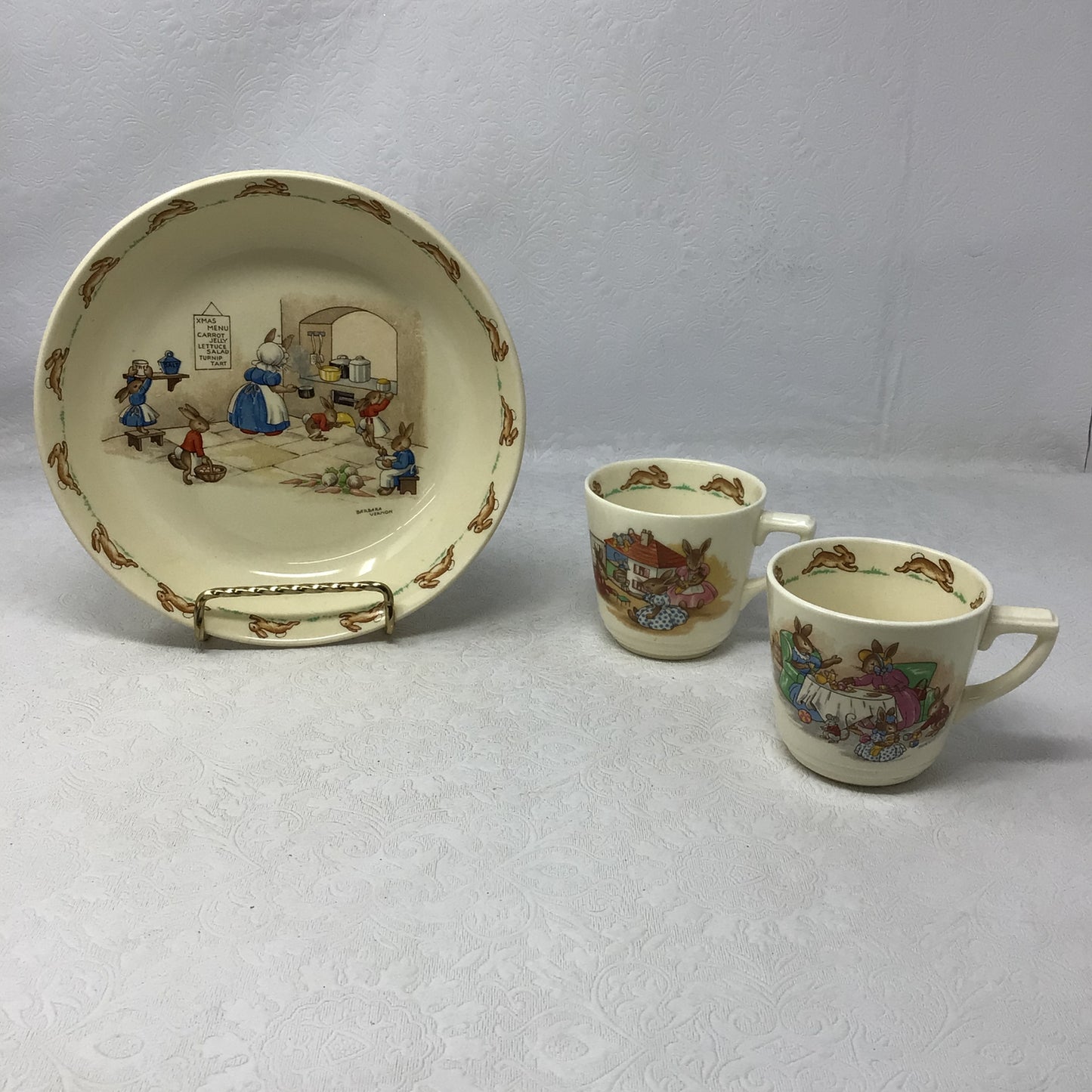 Bunnykins Bowl and 2 Cups