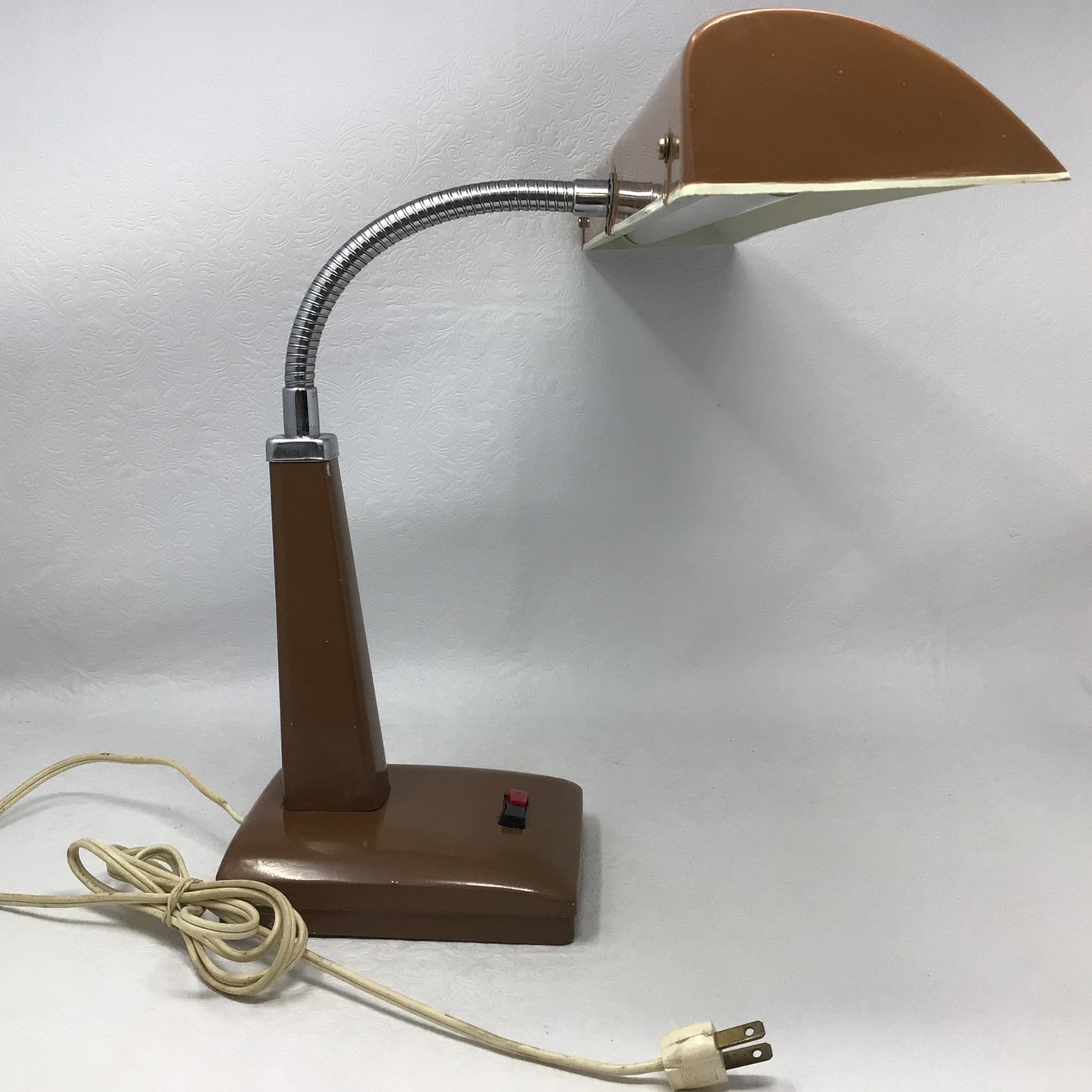 Vintage Mid Century Atomic Age Florescent Tube Gooseneck Desk Lamp