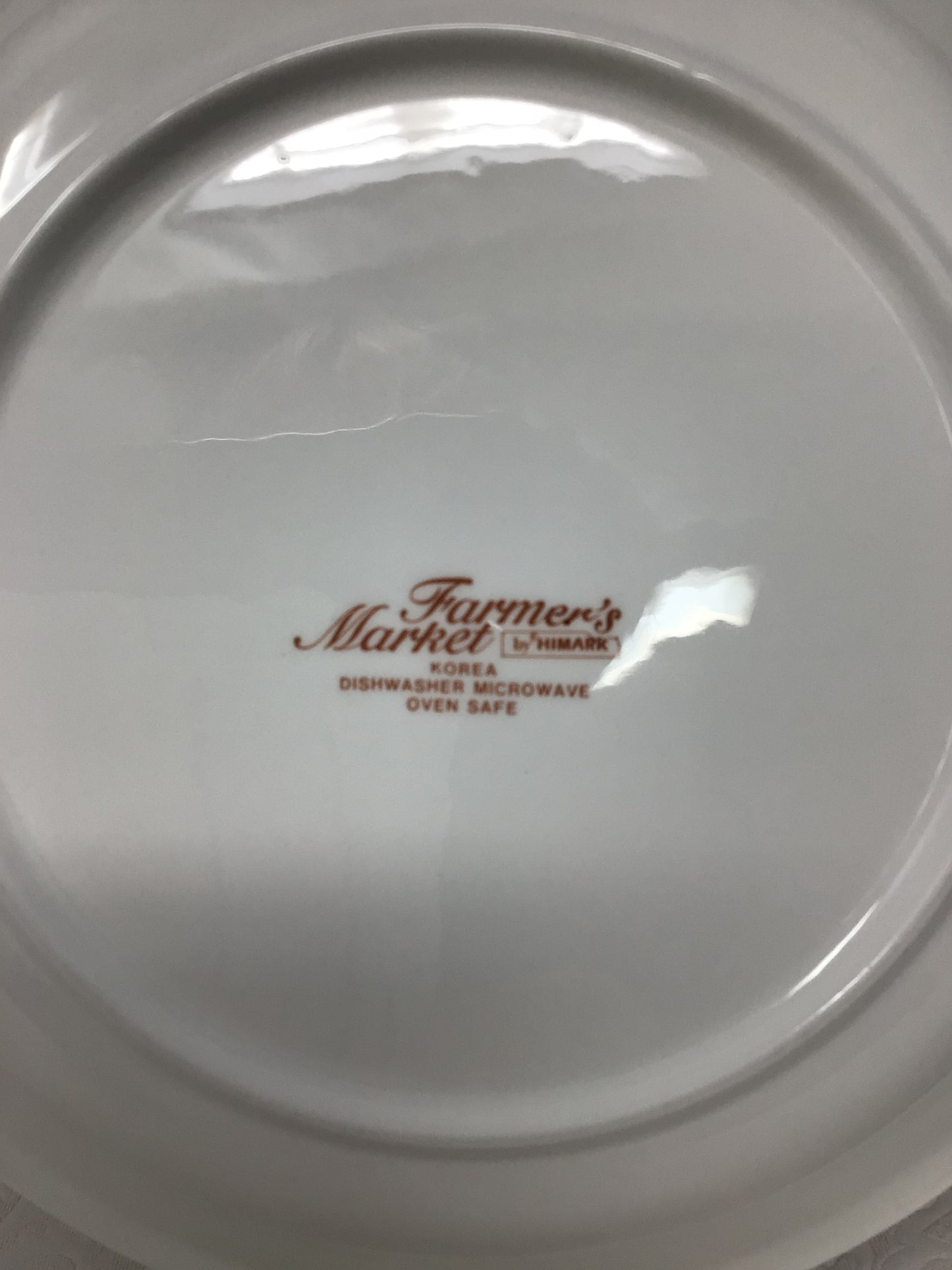 Vintage Farmers Market Apple Pie Plate.