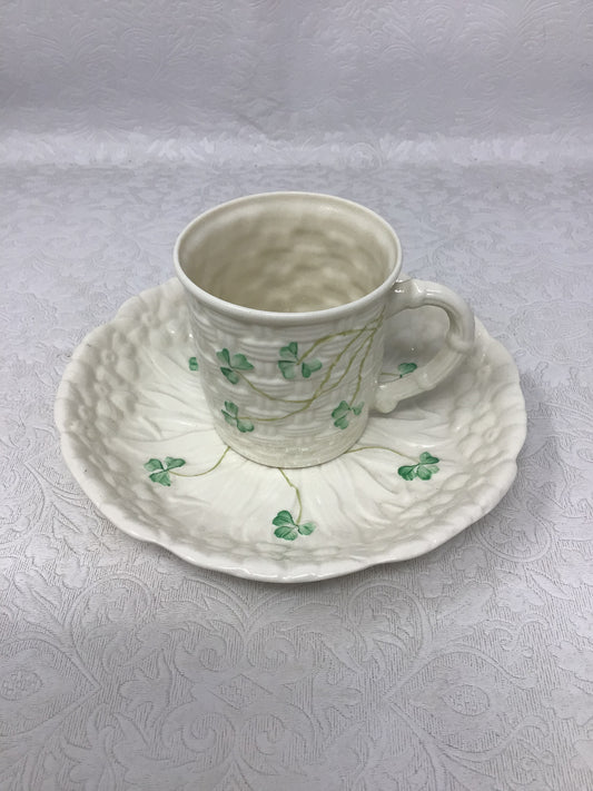 Vintage Belleek Tea Cup & Saucer