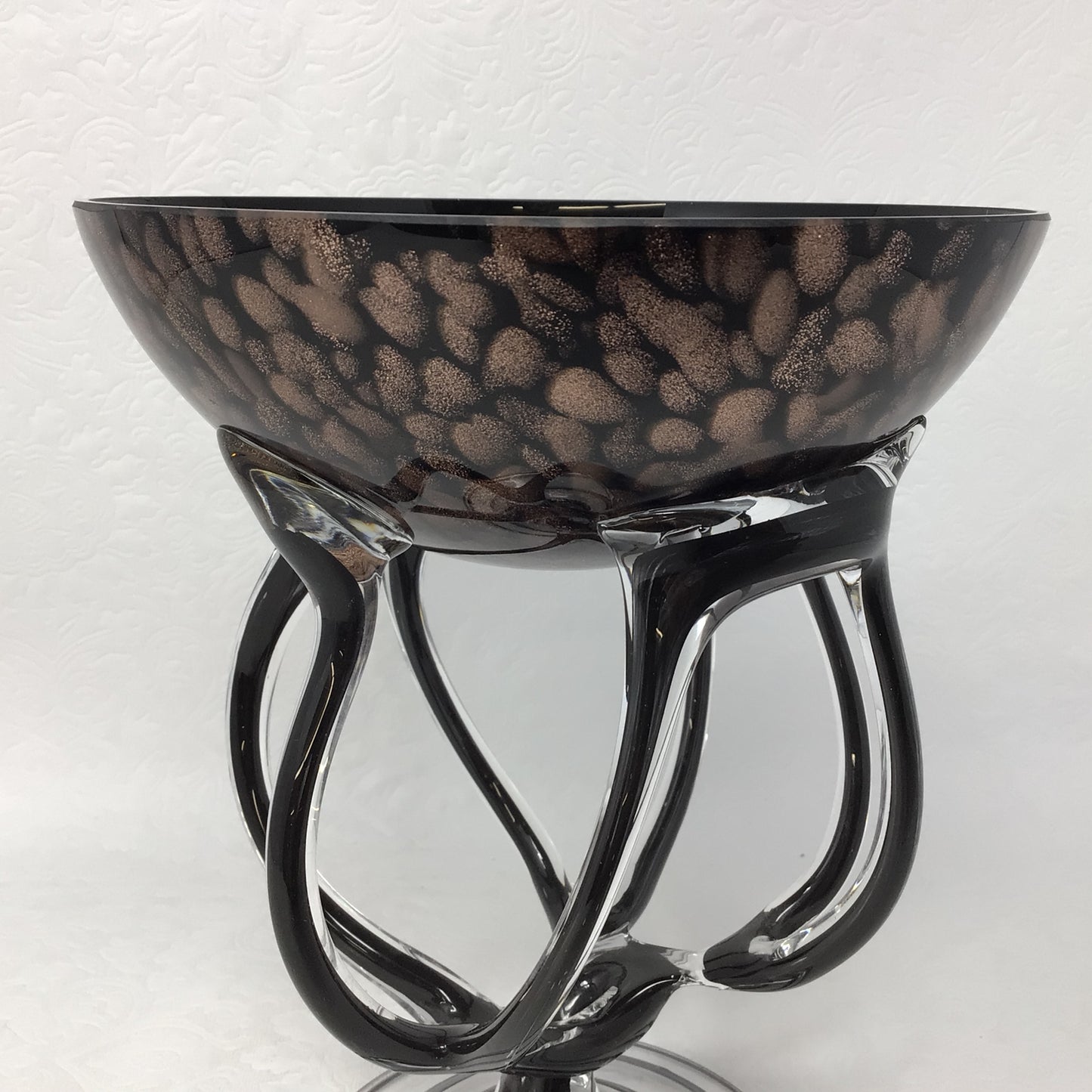 Handblown Art Deco Style Glass Bowl