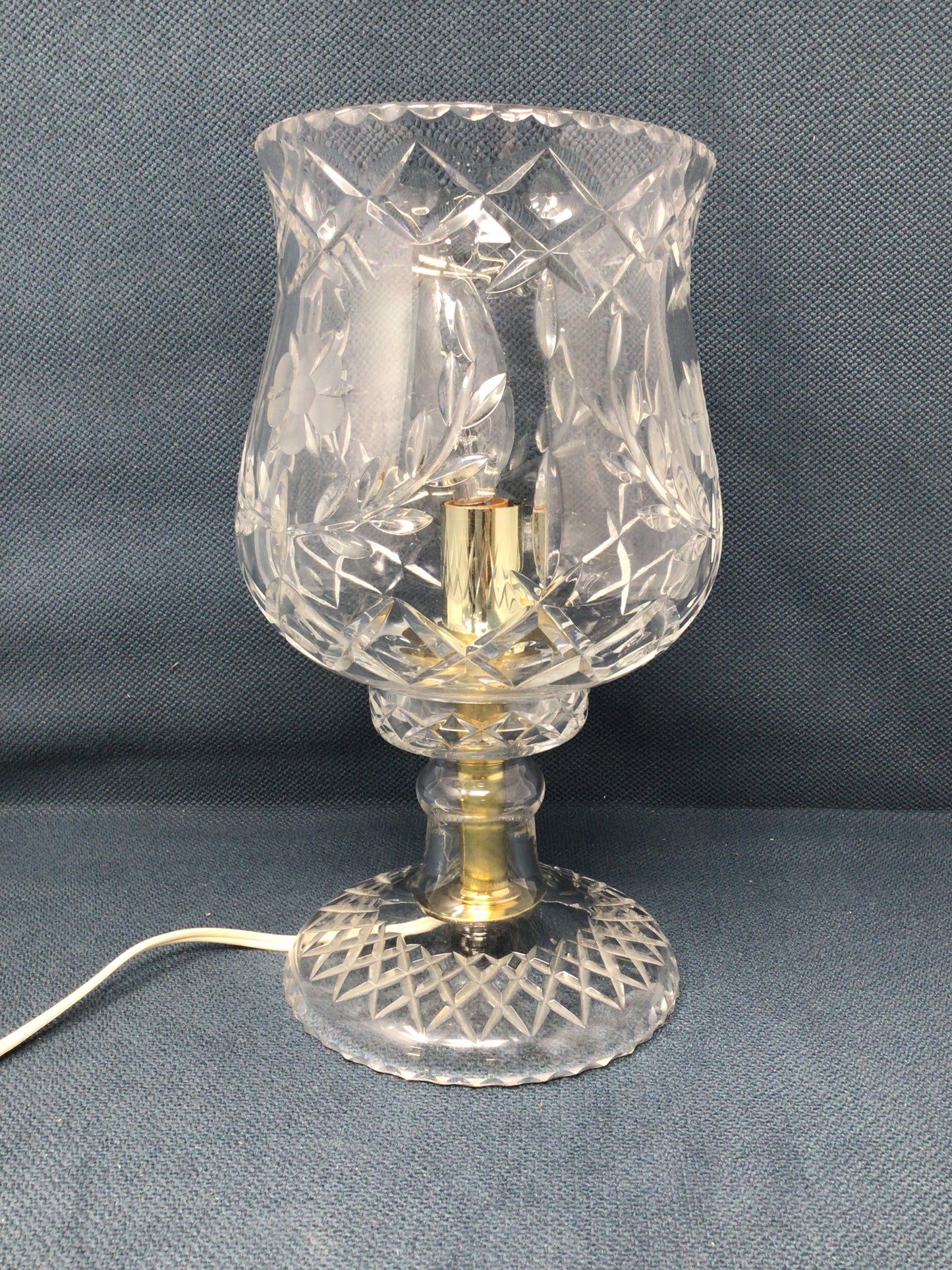 Vintage Cut Crystal Bedside Lamp