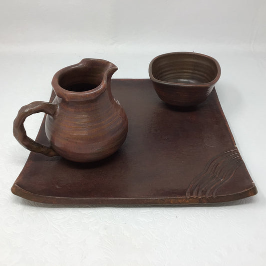 Handcrafted Pottery Serving Set