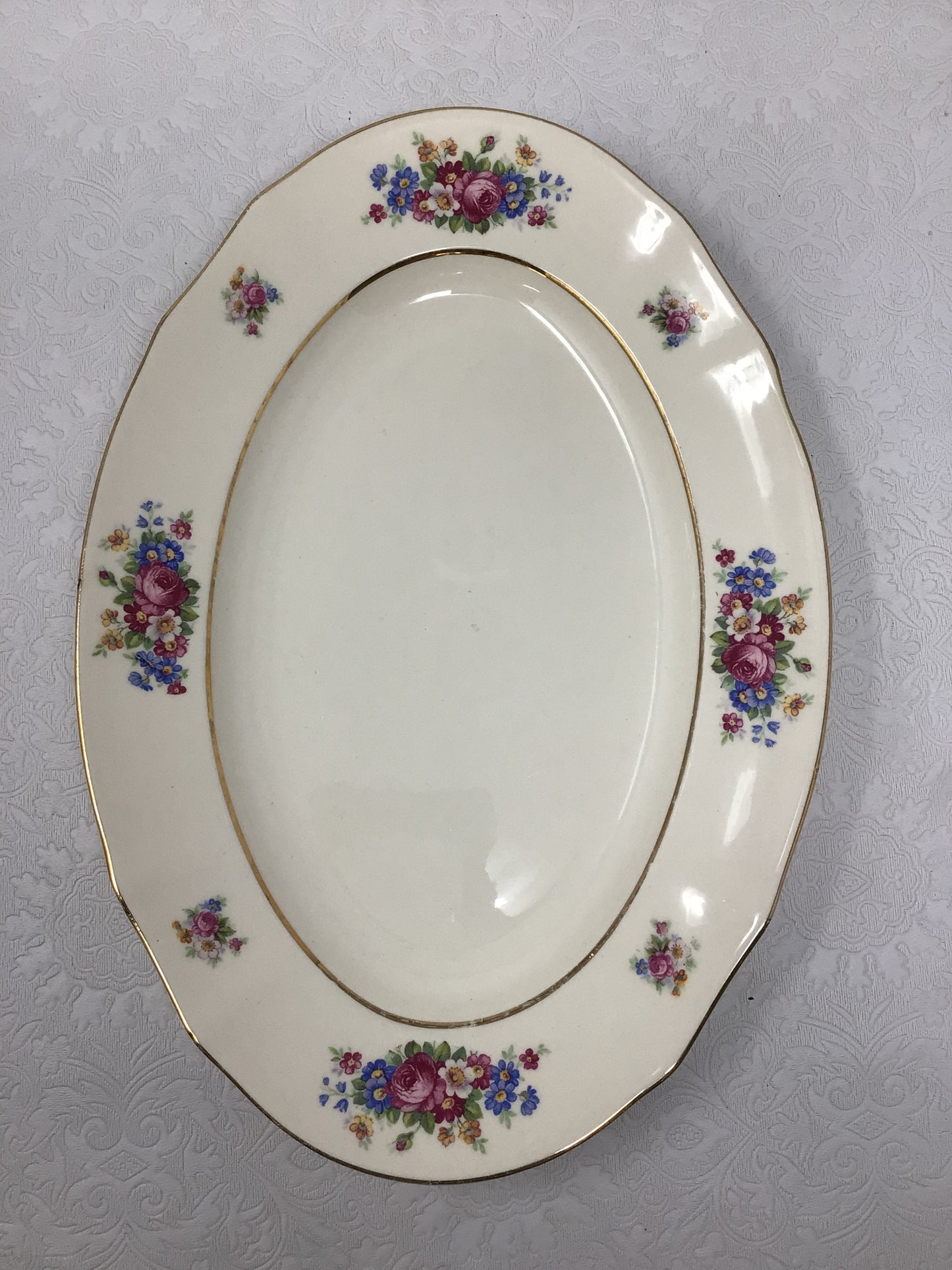 Floral Ivory Serving Set of 8 by Arabia
