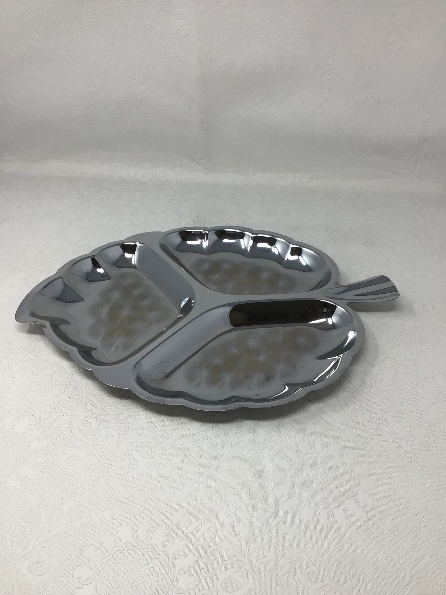 Chrome Plate Leaf Tray - Set of 2