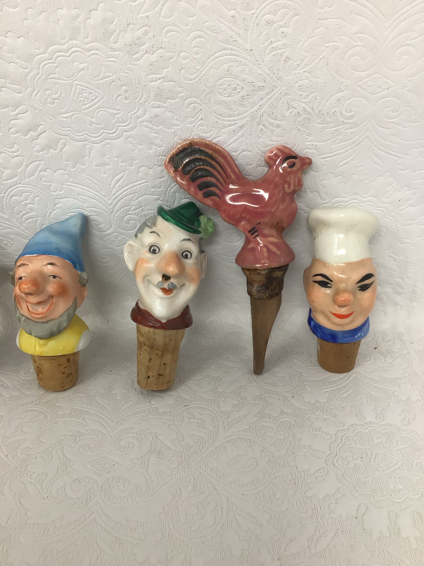 Set of 9 Vintage Ceramic Wine Pourers