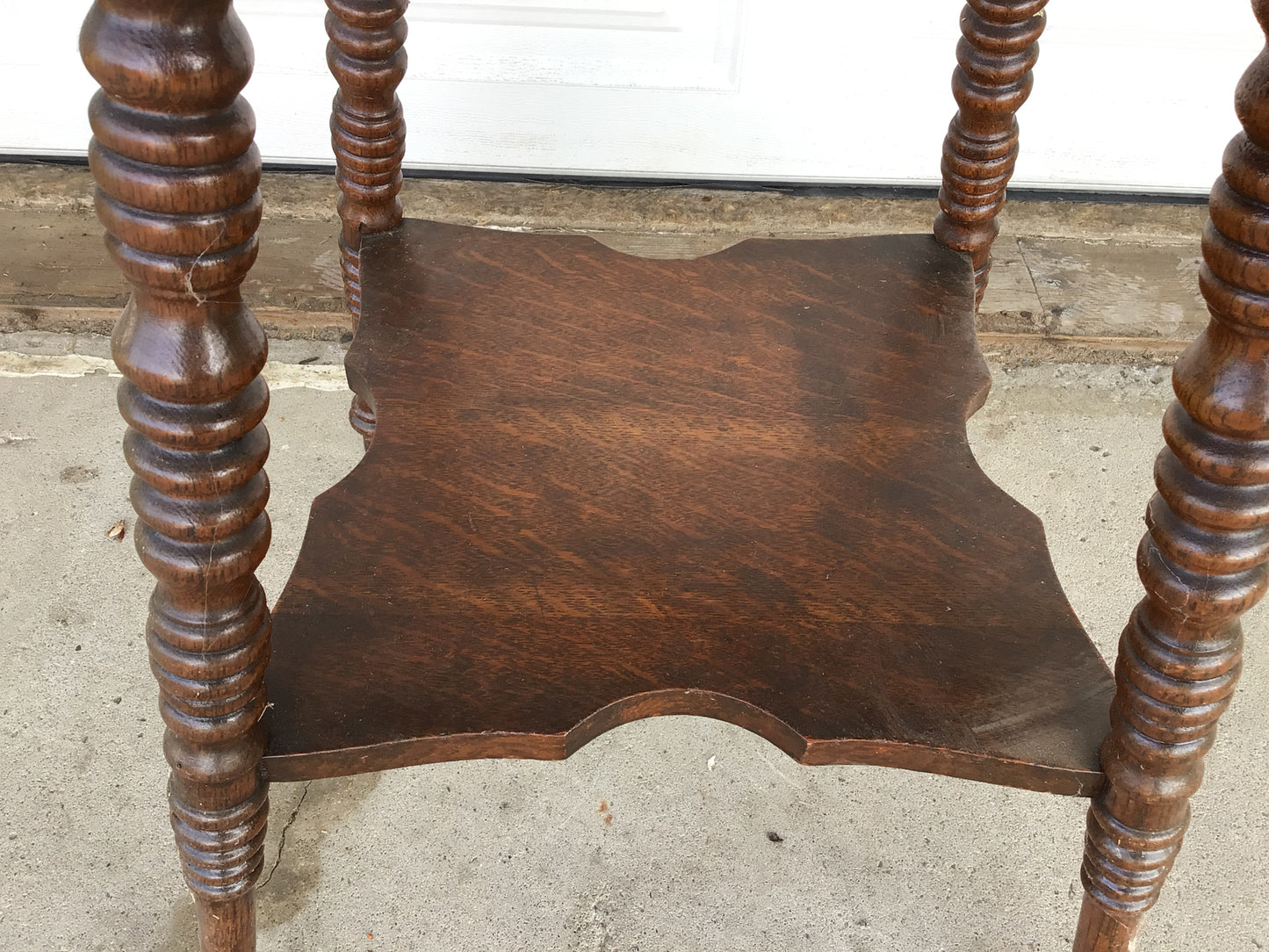 Vintage Wood Spindle Legged Side Table