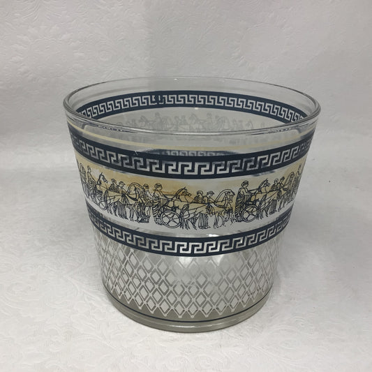 Jeanette Glass Patrician Blue Ice Bucket