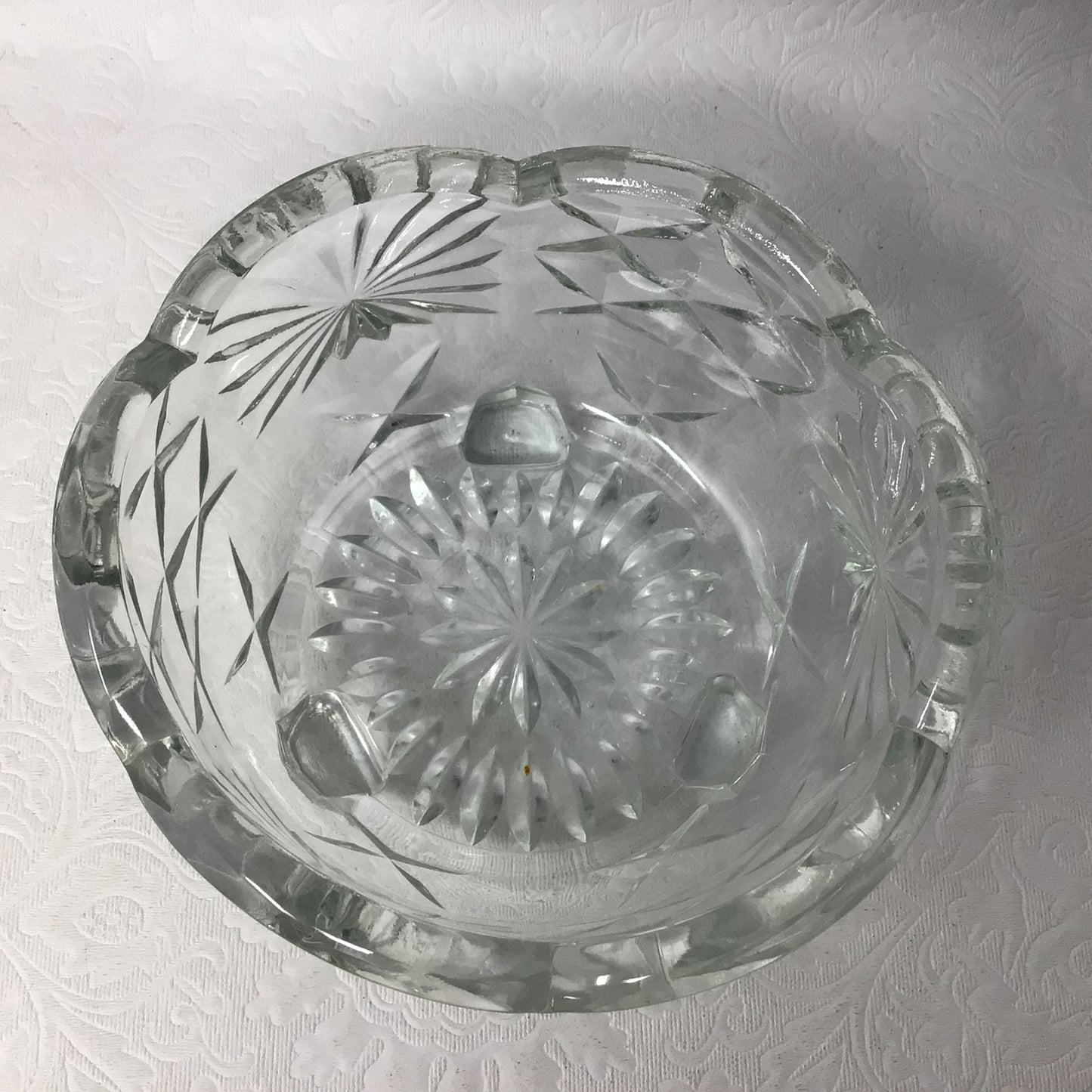 Vintage Pressed Glass Footed Sugar Bowl