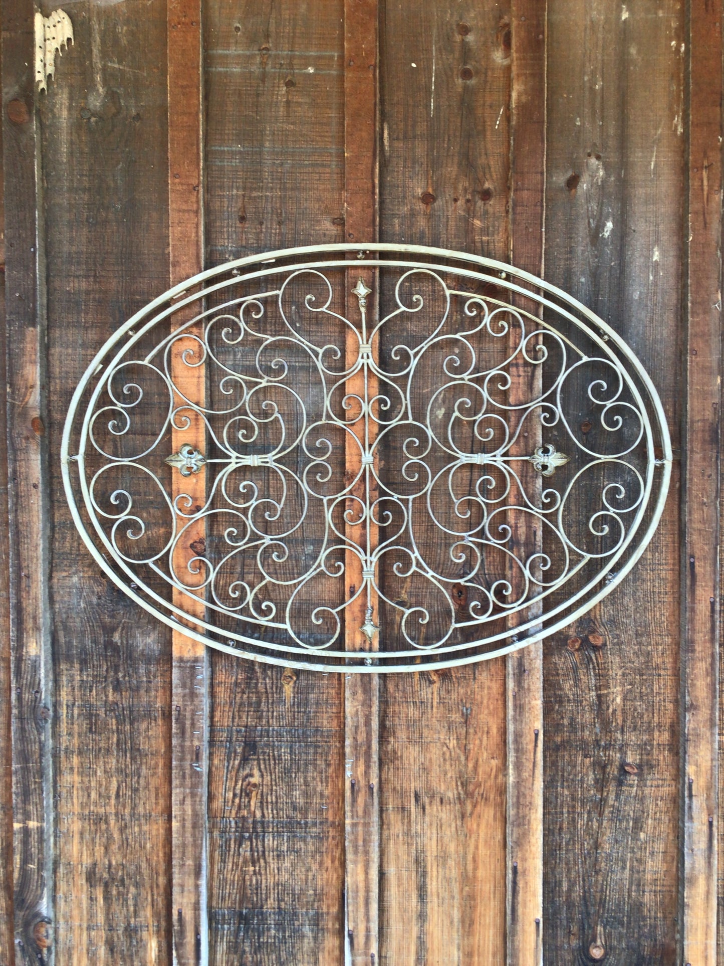 Ornate Oval Metal Wall Decor Piece