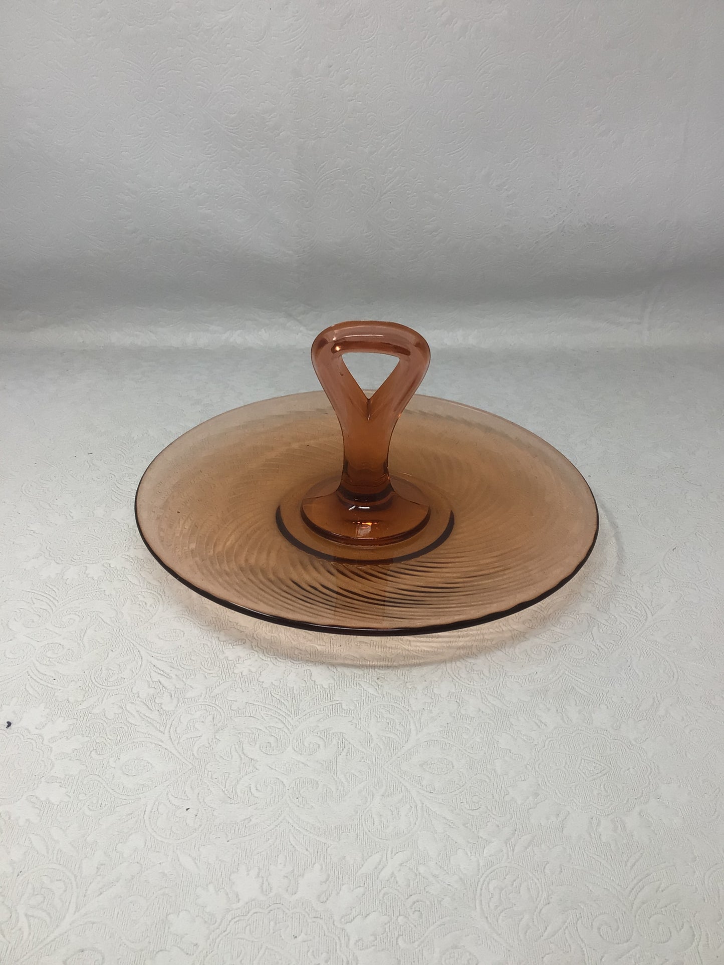 Vintage Pink Depression Glass Serving Tray