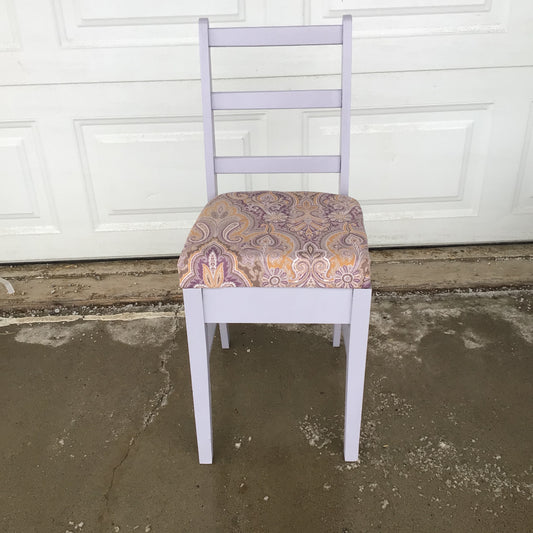 Lavender Kid’s Chair with Paisley Print