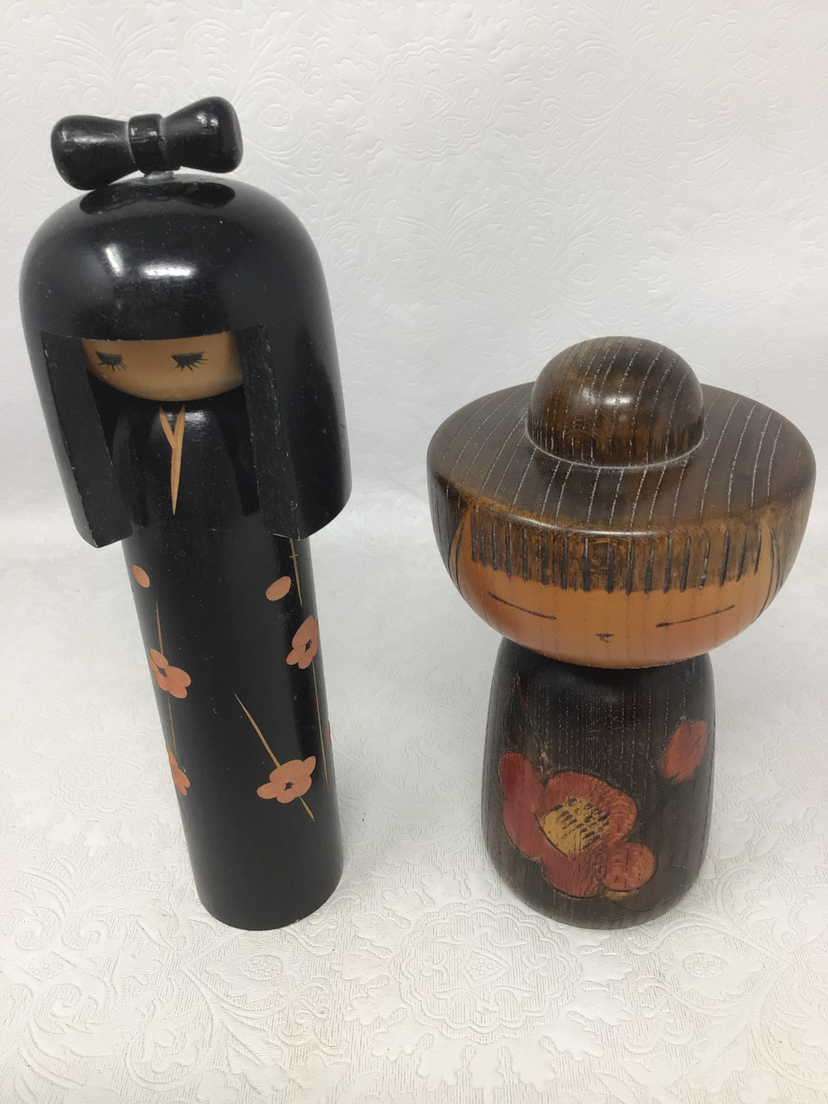 Set Of 2 Vintage Kokeshi Dolls