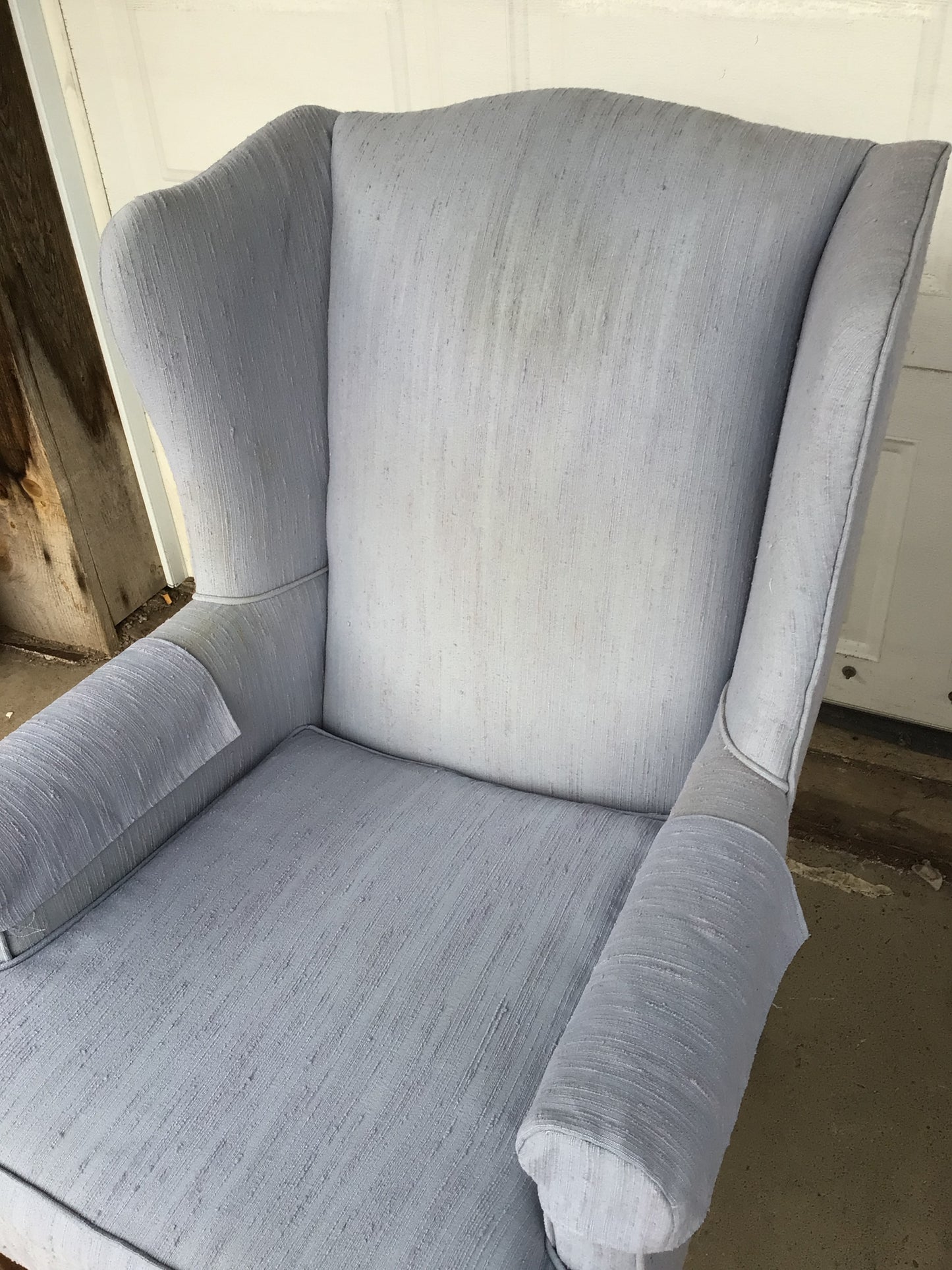 Powder Blue Wingback Chair