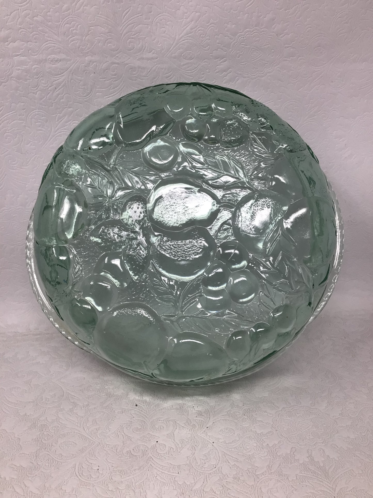 Vintage Libby Green Glass Round Casserole Dish
