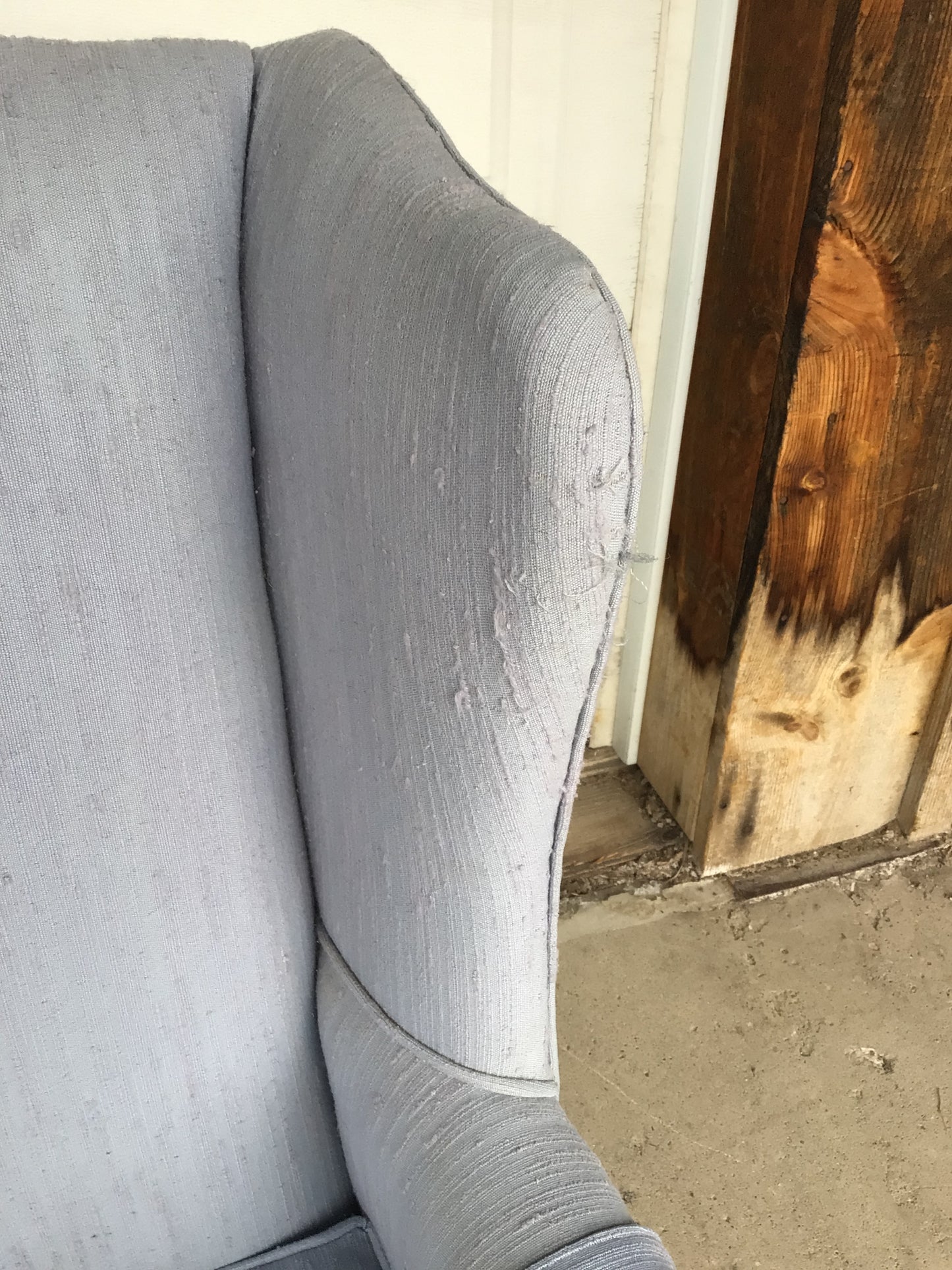 Powder Blue Wingback Chair