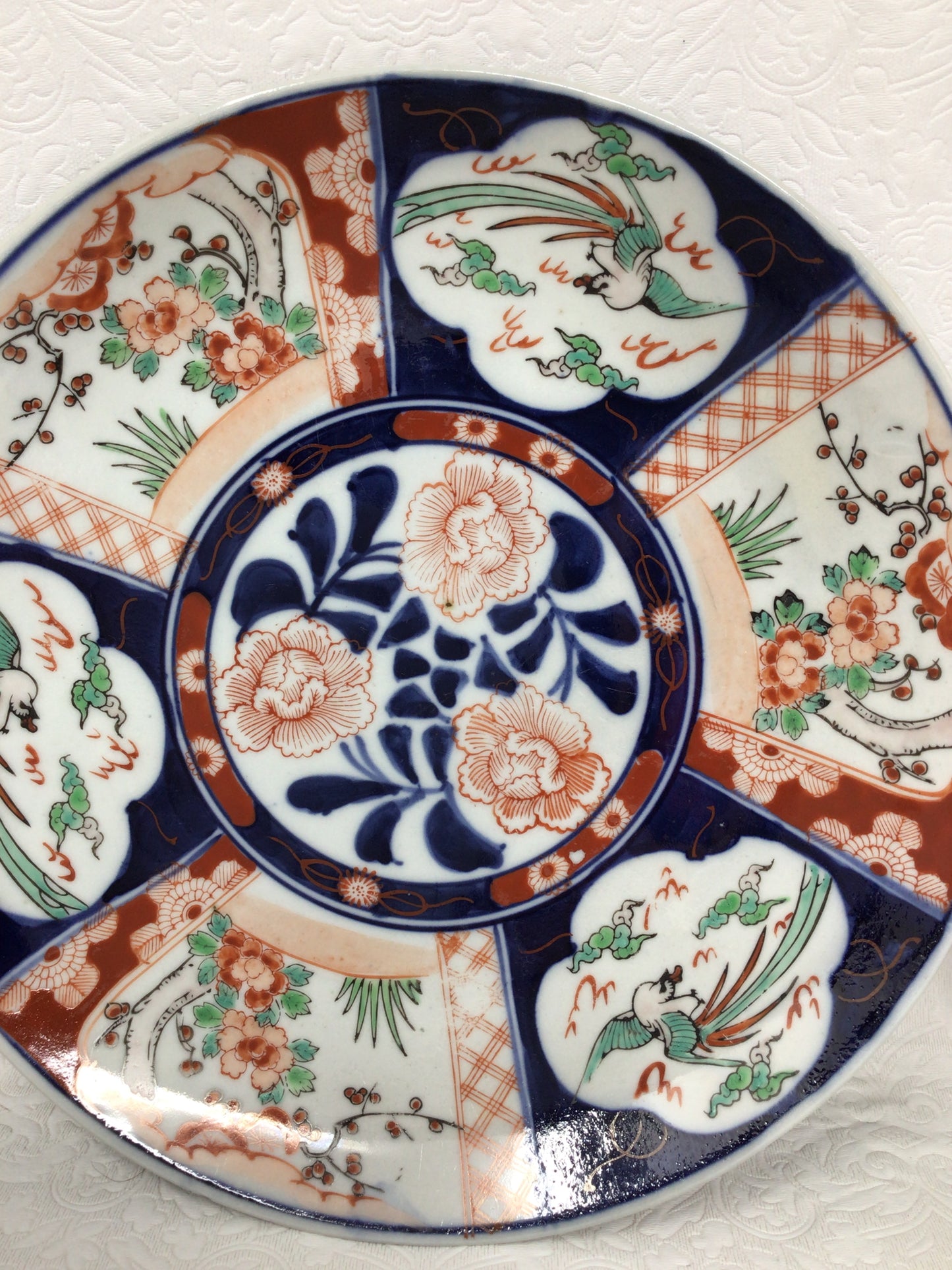 Set of Two Hand Painted Antique 19th Century Imari Chargers