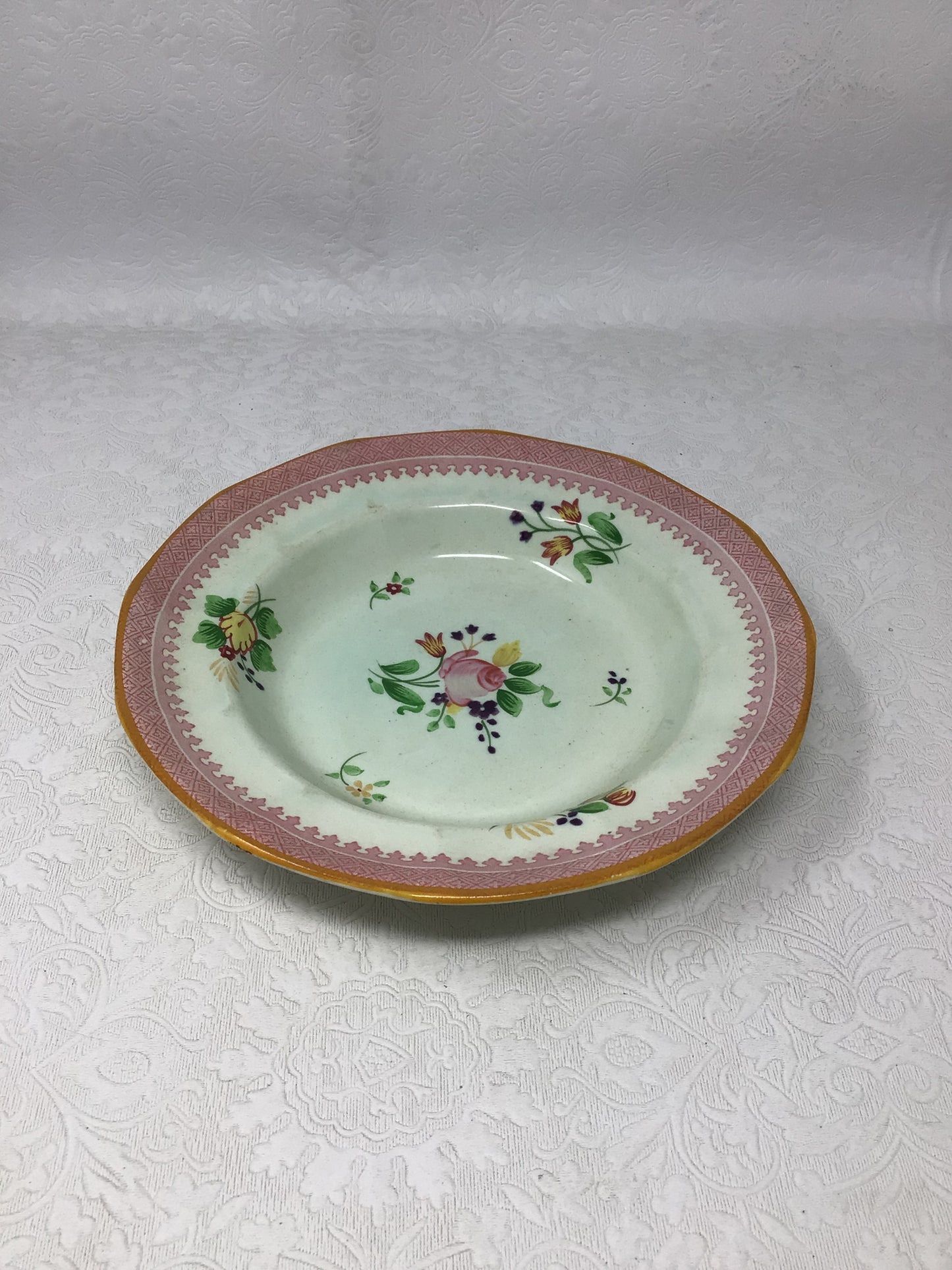 Adams Calyx Ware “Lowestoft” Soup Bowl