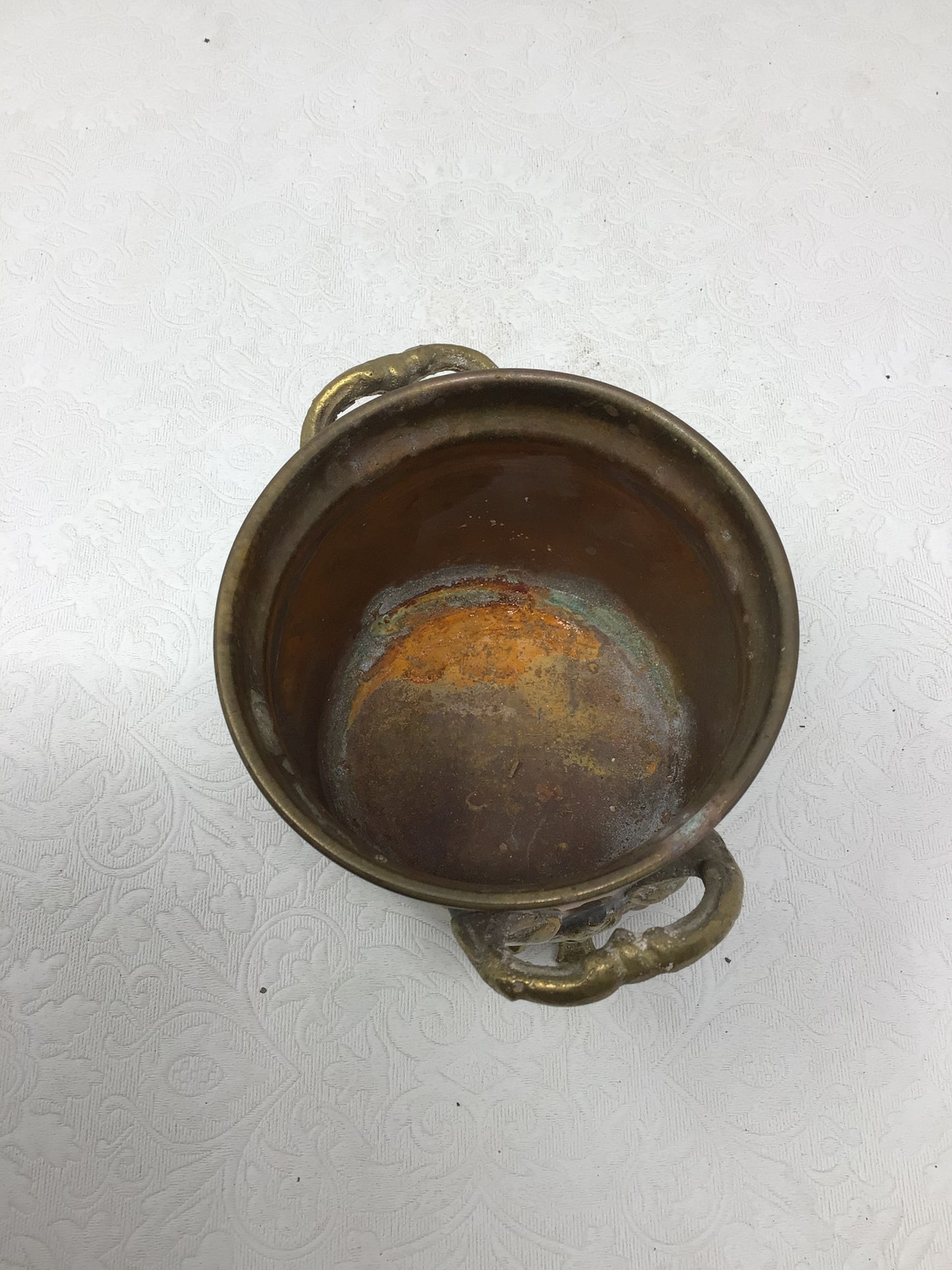 Vintage Brass Planter Pot