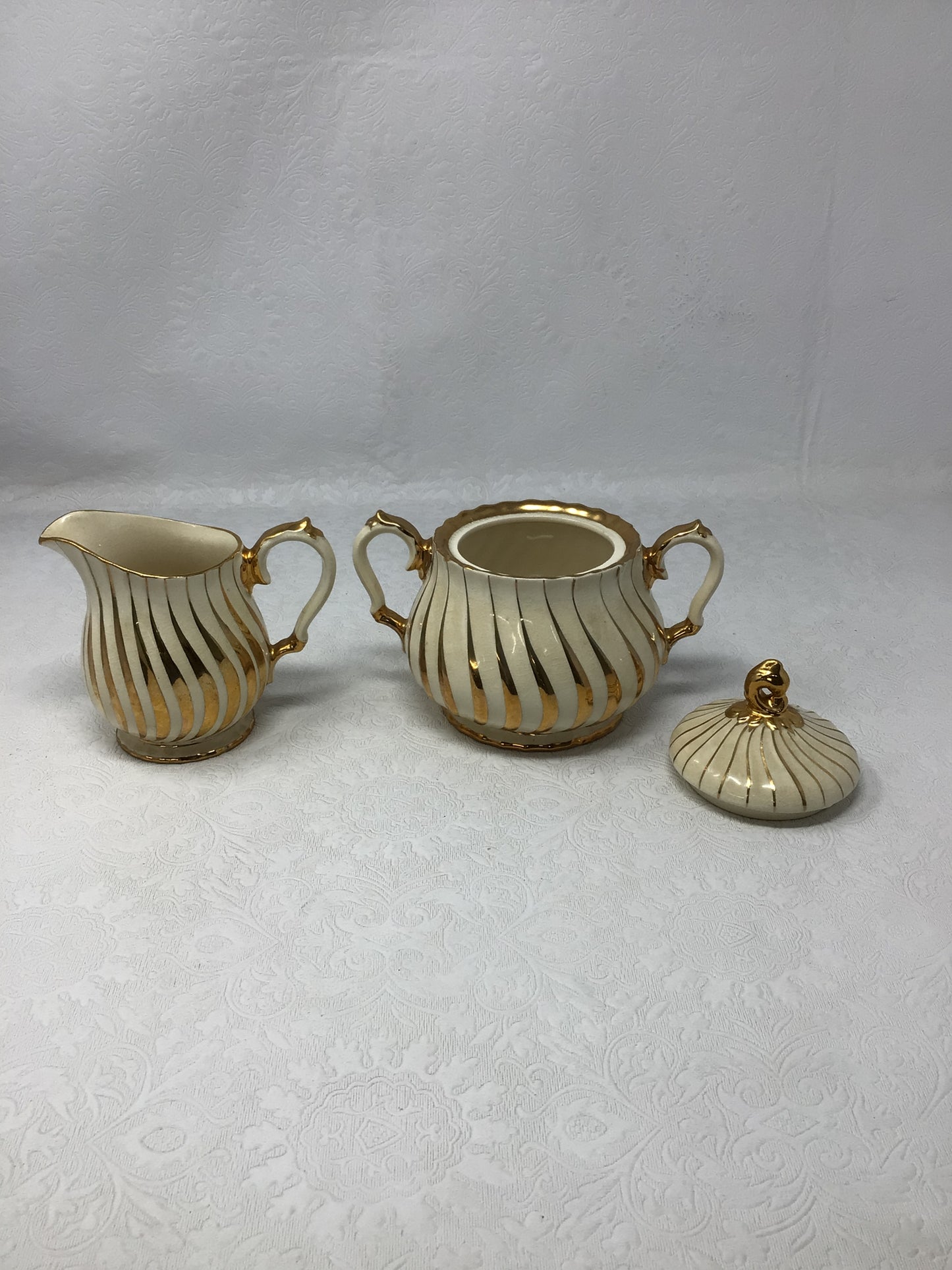 Vintage Sadler Porcelain Sugar & Creamer