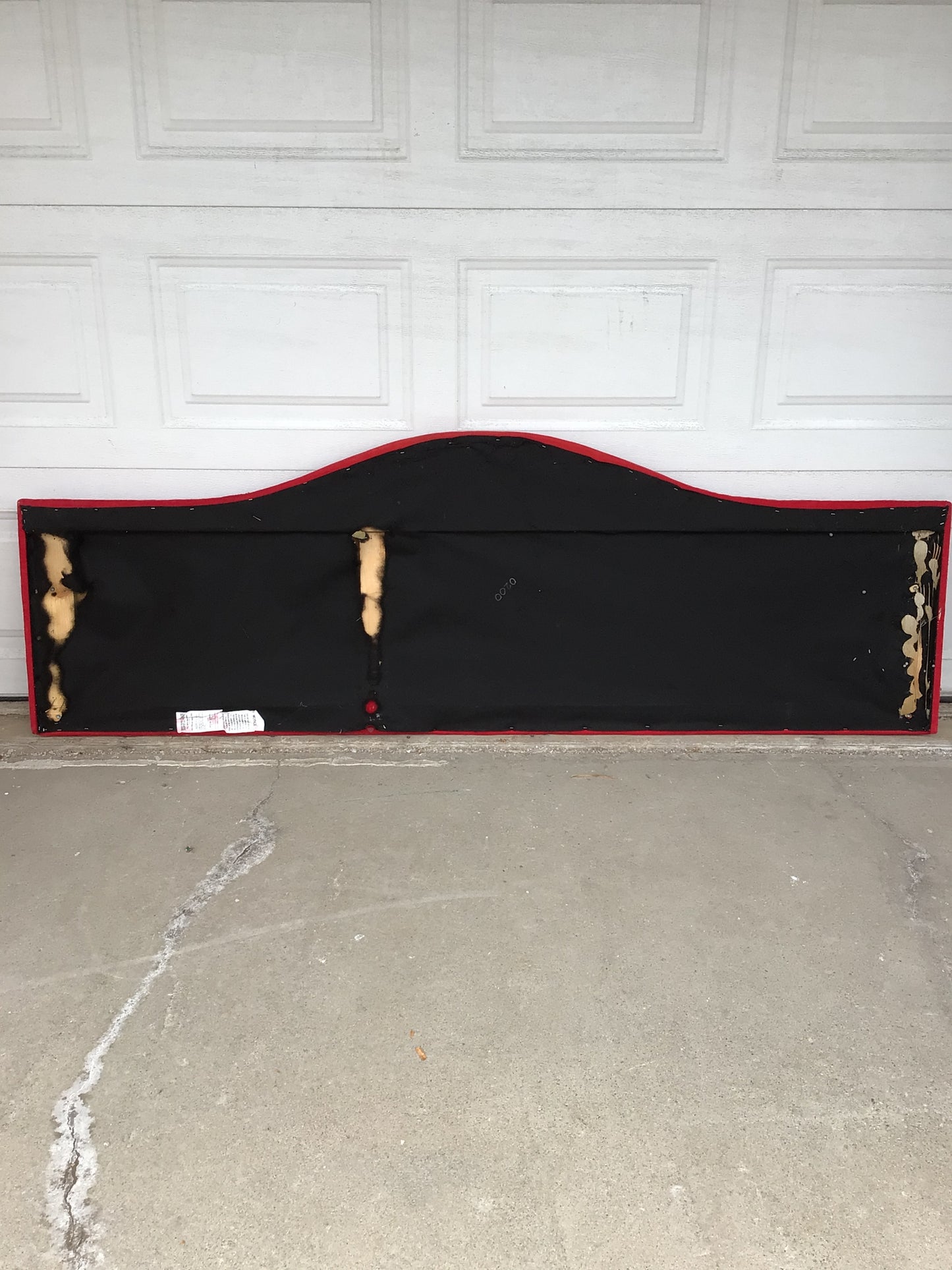 Red Suede Queen/King Headboard