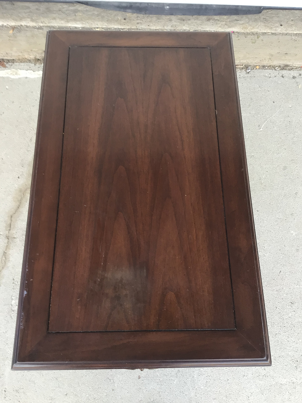 Dark Brown Wood Side Table