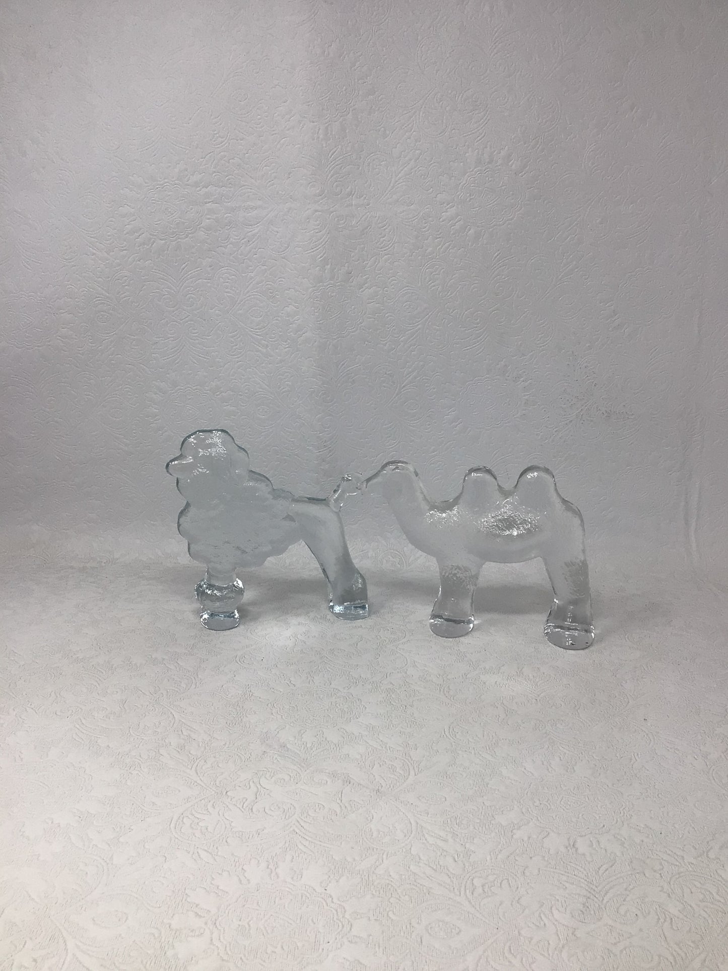 Kosta Boda Zoo Series Camel and Poodle Paperweights