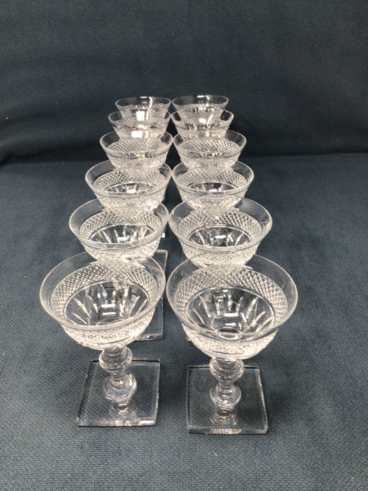 Set of 12 Mid-Century Sherbet Glasses