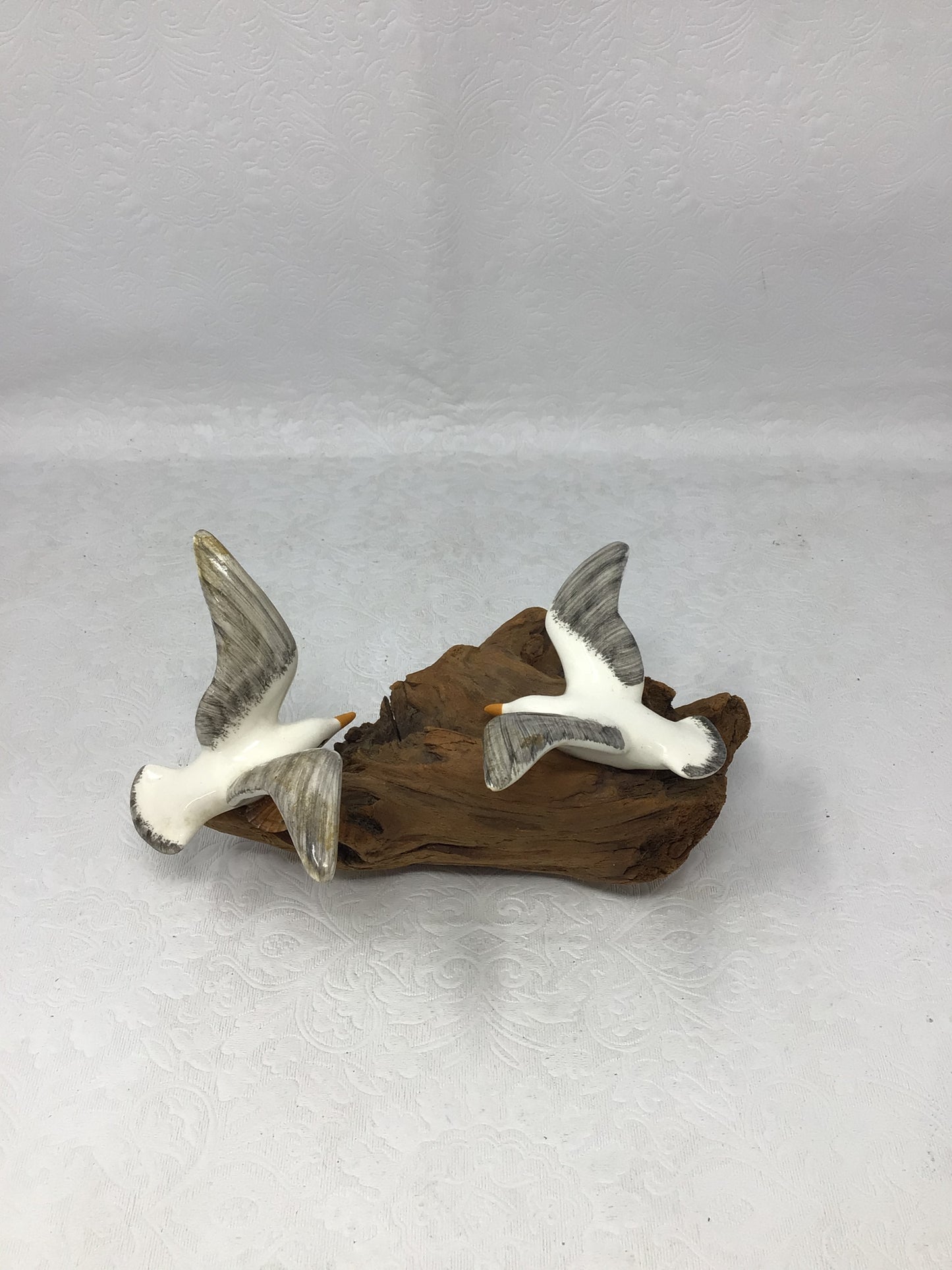 Vintage Driftwood Seagull Sculpture