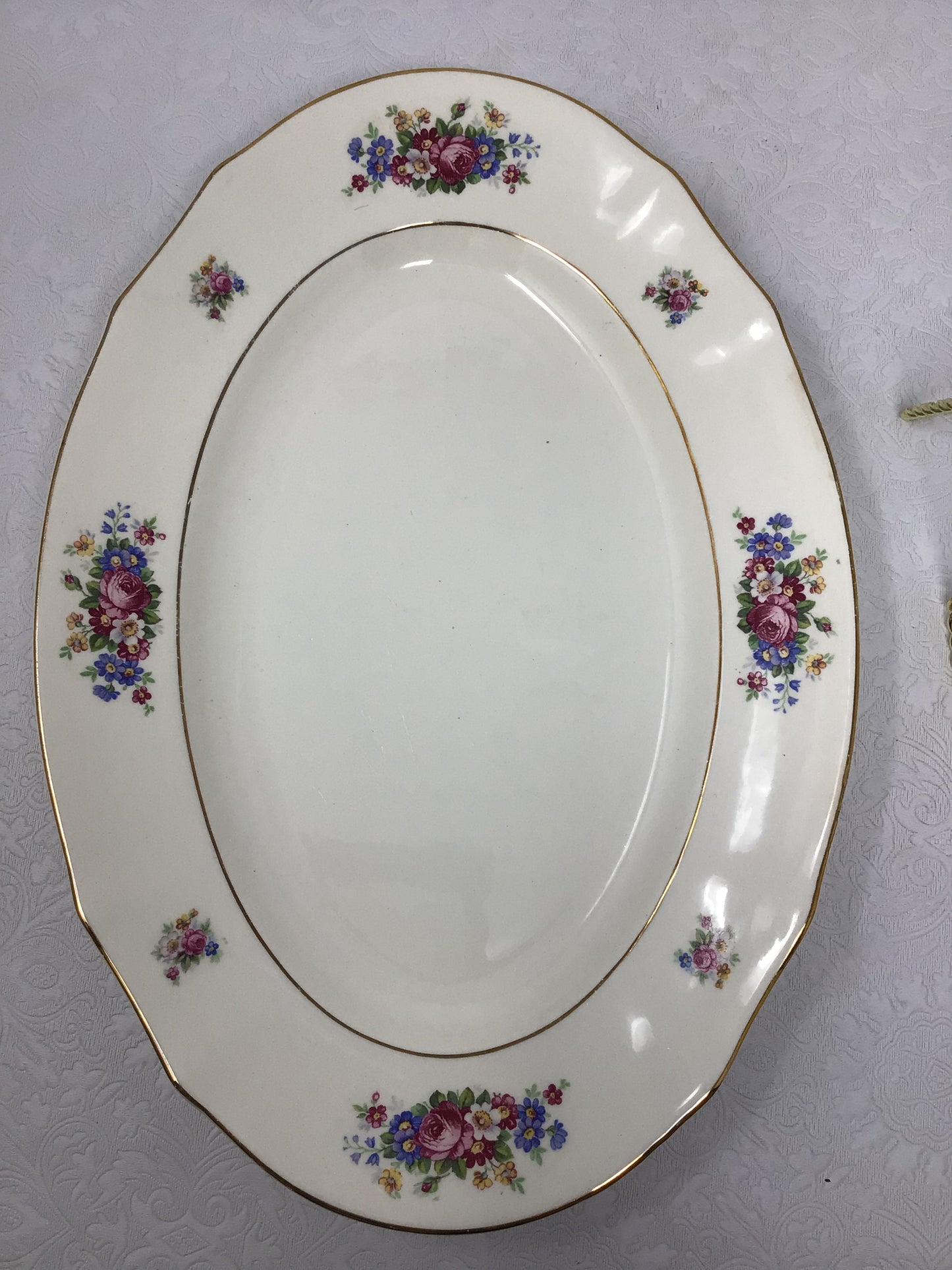 Floral Ivory Serving Set of 8 by Arabia