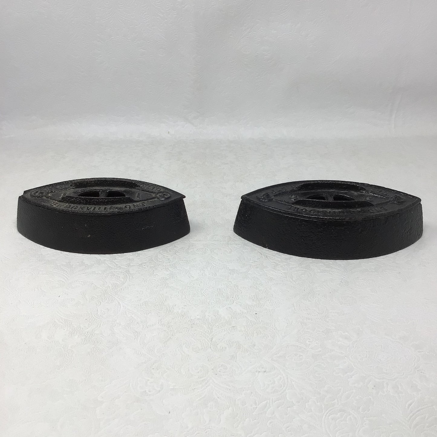 Set of Two Antique Sad Iron Bases
