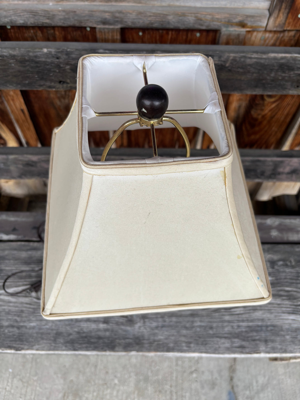 Amber Glass Table Lamp