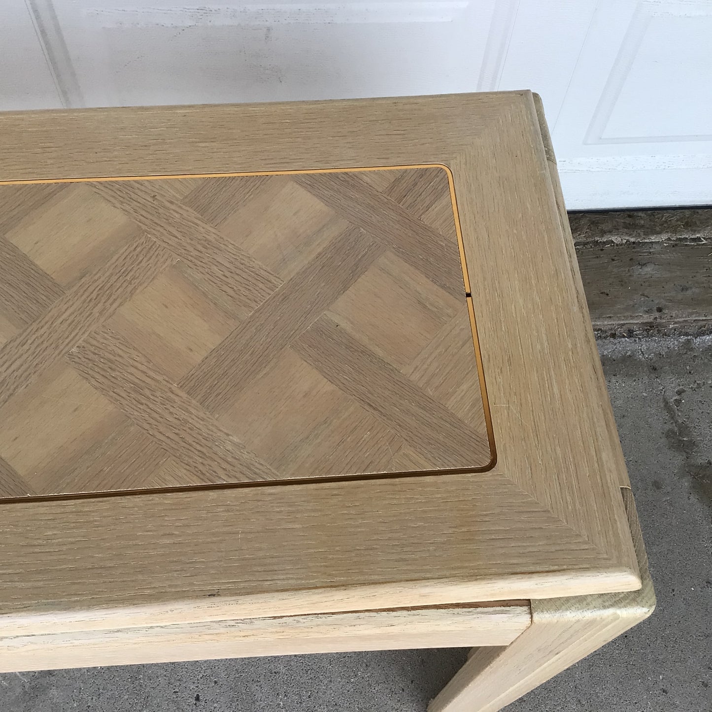 Vintage Light Wood Console Table