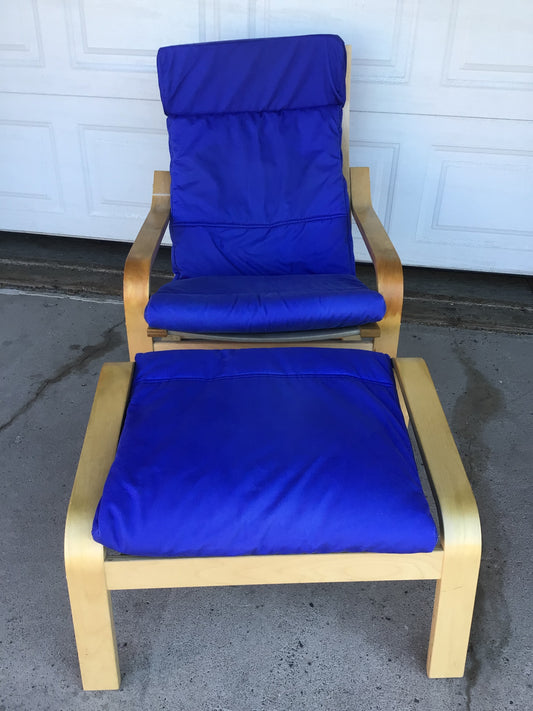 IKEA POANG Armchair & Matching Footstool