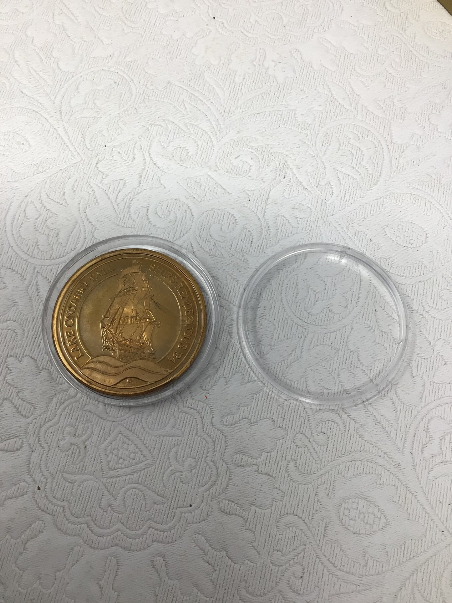 1984 Johnson Matthey Lake Ontario Tall Ships Rendezvous Collectors Coin