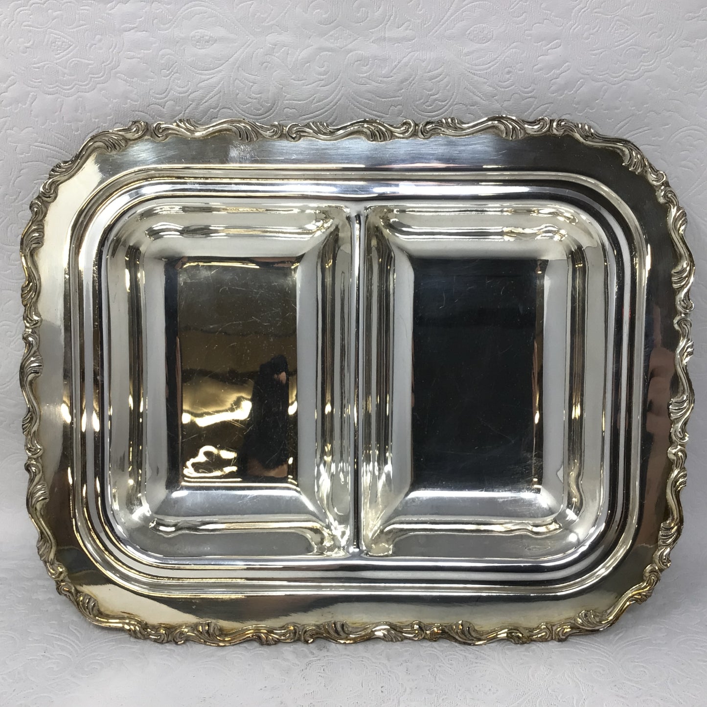 Set of 2 Silver Plated Serving Dishes