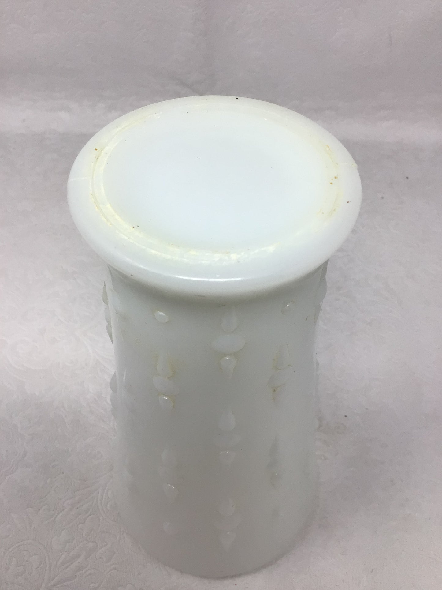 Vintage Anchor Hocking Milk Glass Teardrop Vase