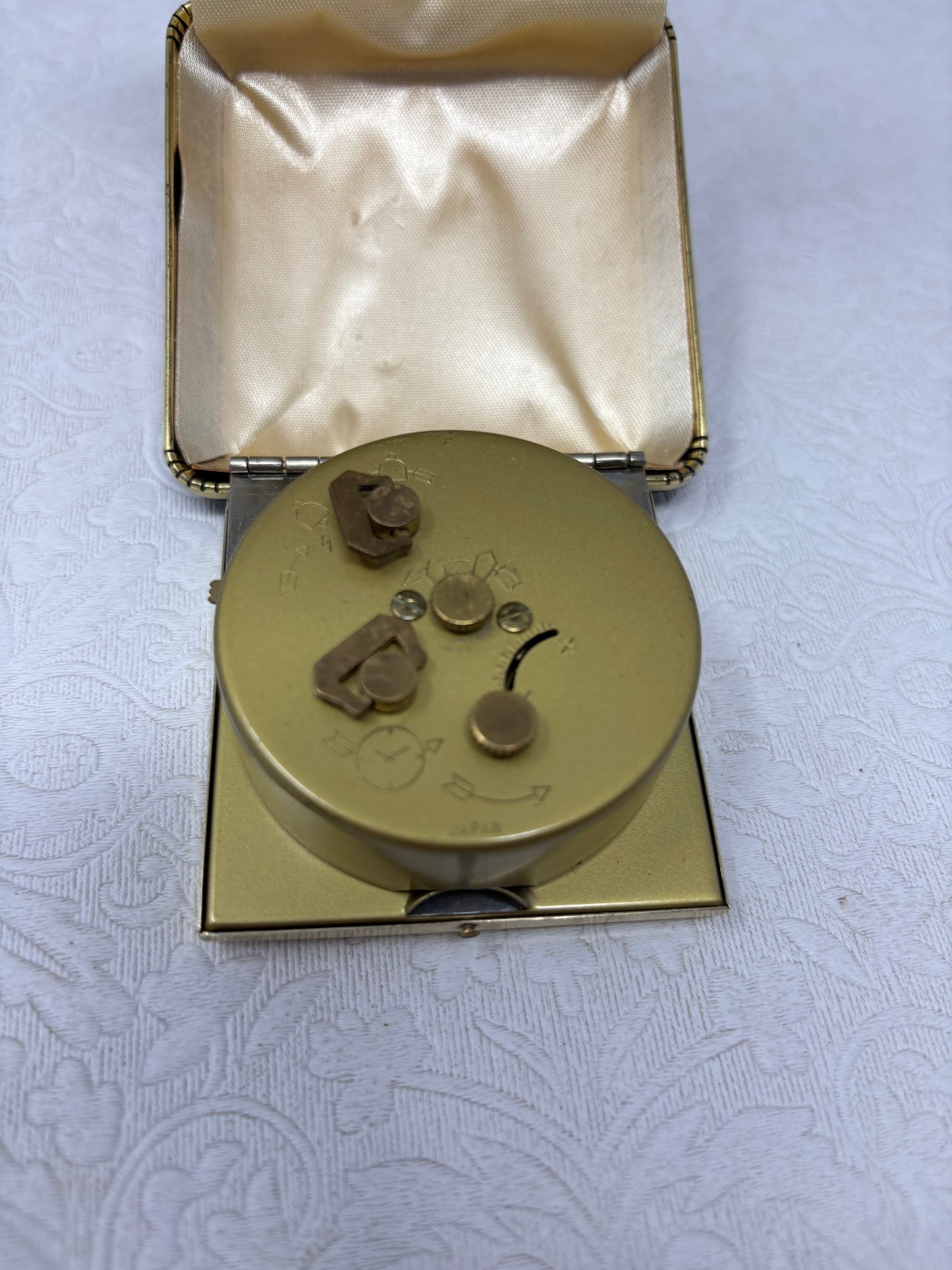 Mid-Century Elgin Mechanical Travel Alarm Clock