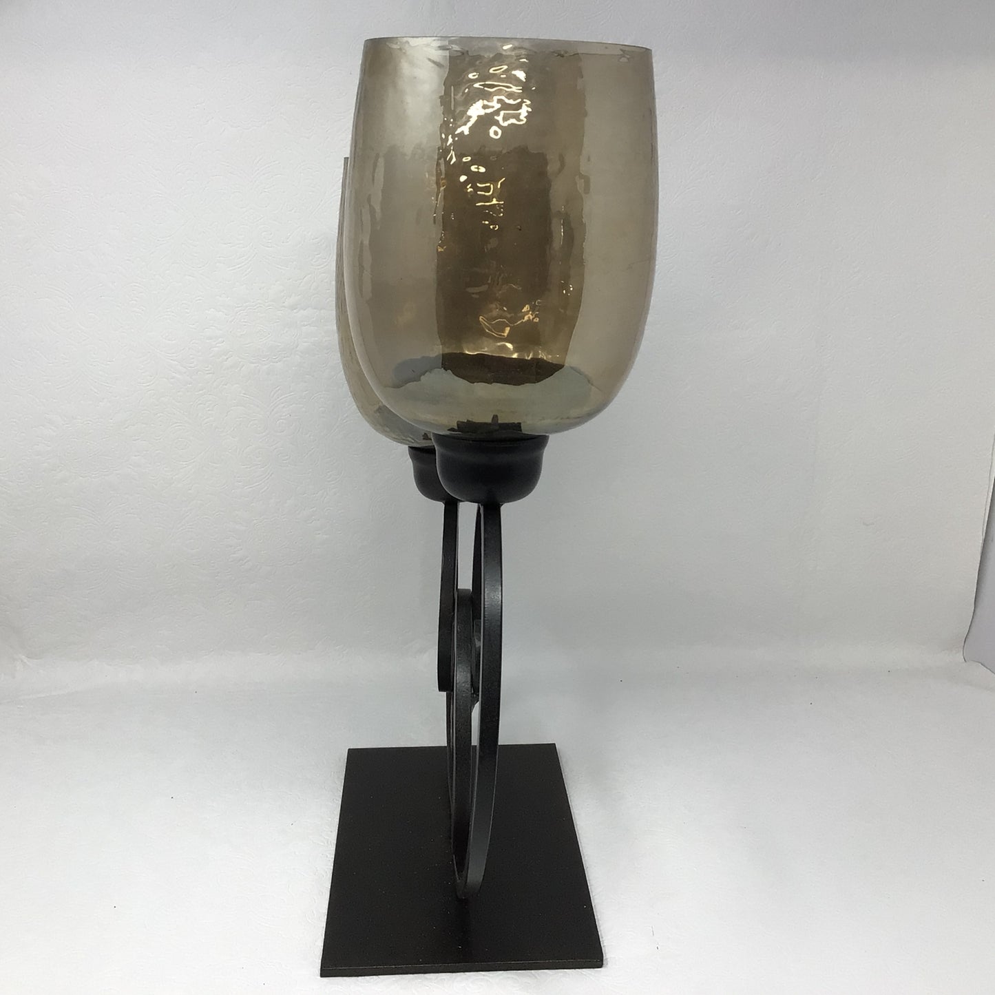 Metal and Glass Dual Candle Holder