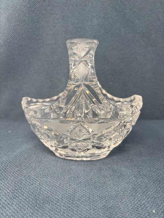 Cut Glass Crystal Mini Fruit Basket