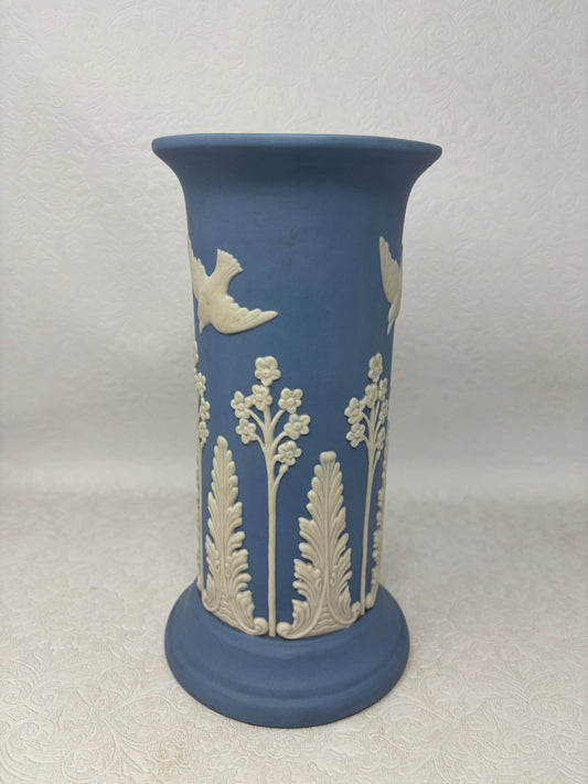 Vintage ECanada Art Pottery Blue Vase