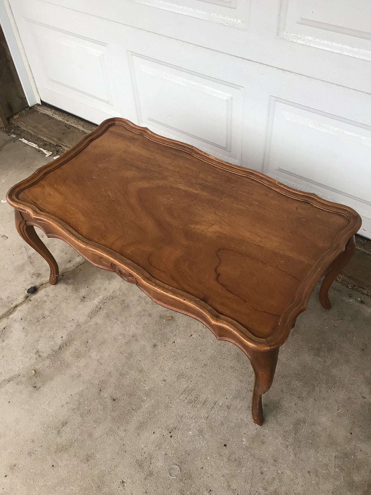 Vintage French Provincial Carved Wood Coffee Table