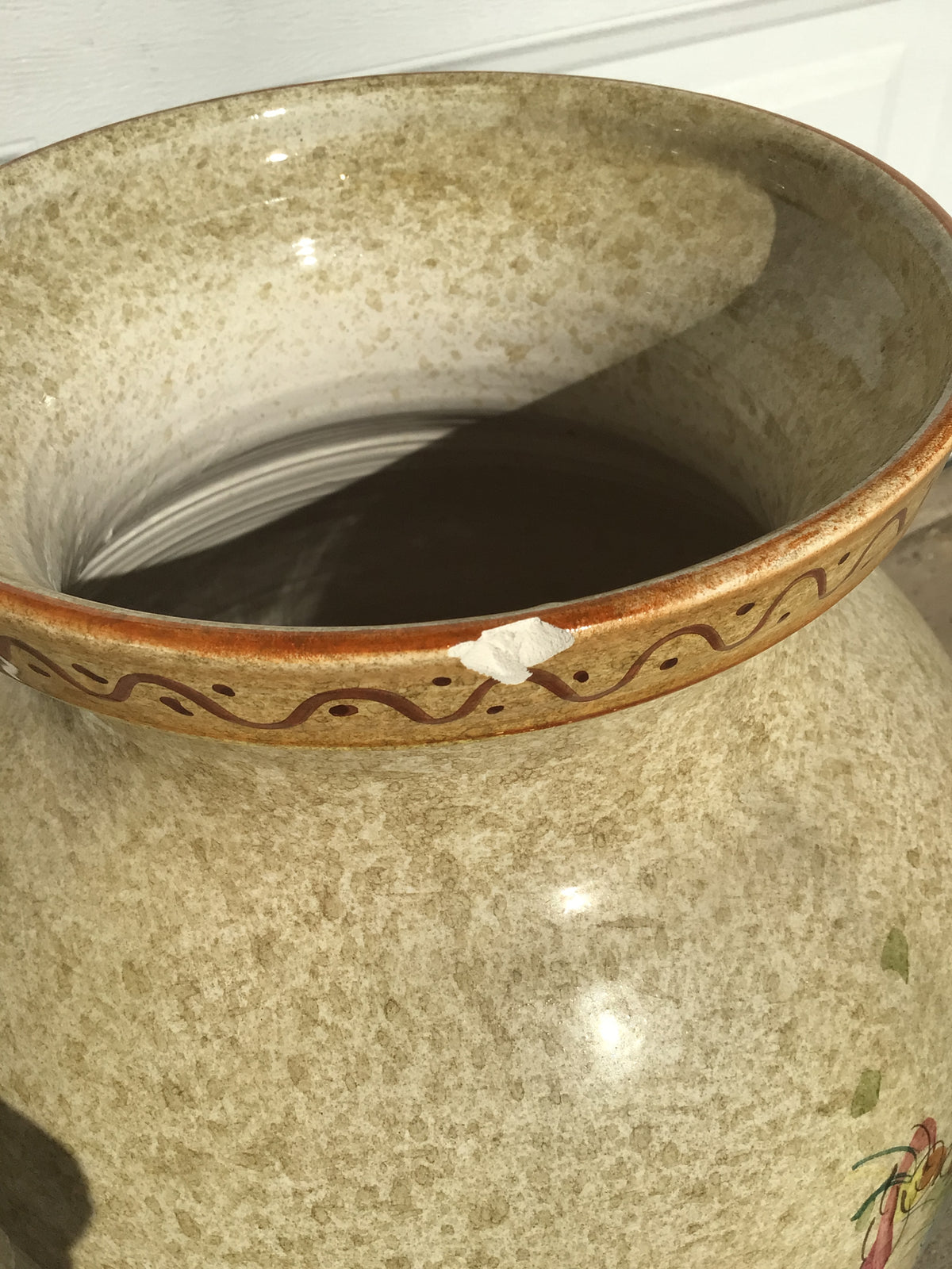 Vintage Hand Painted Ceramic Vase